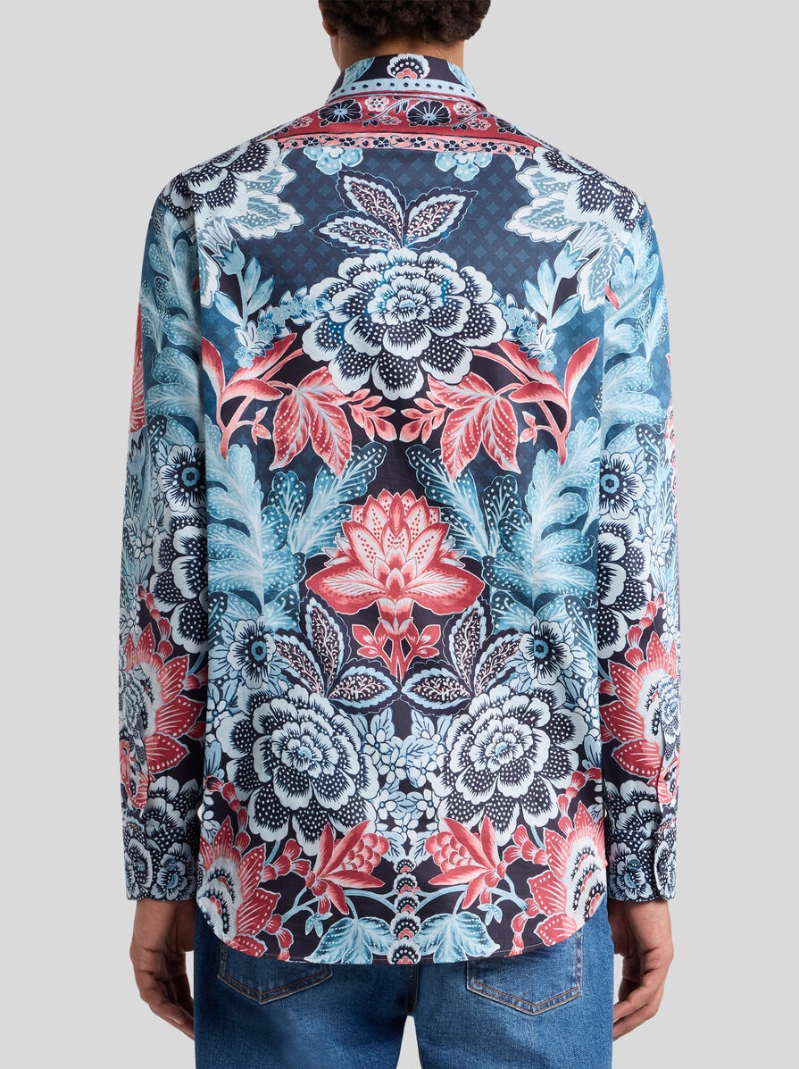 COTTON SHIRT WITH PLACED PRINT - 5