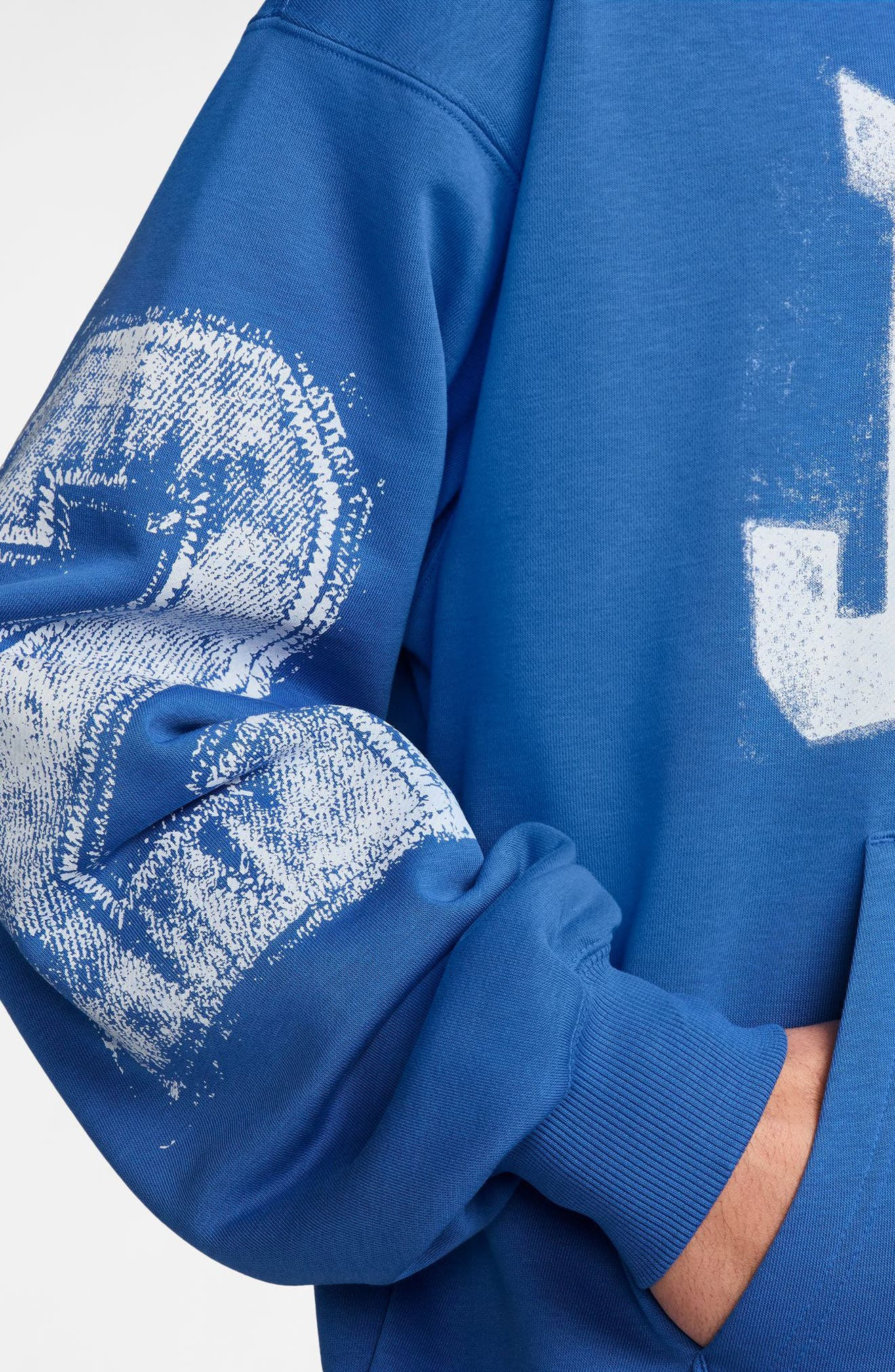 Jordan Brooklyn Collegiate Oversize Hoodie in Sport Blue/Black at Nordstrom - 3