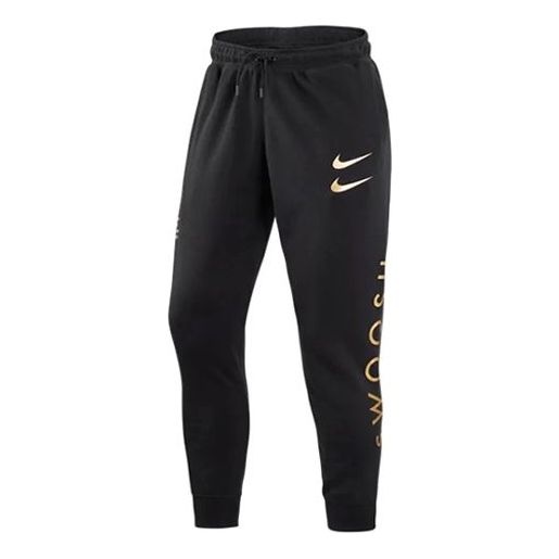 Men's Nike Fleece Knit Printing Casual Sports Pants/Trousers/Joggers Autumn Black DO2804-010 - 1