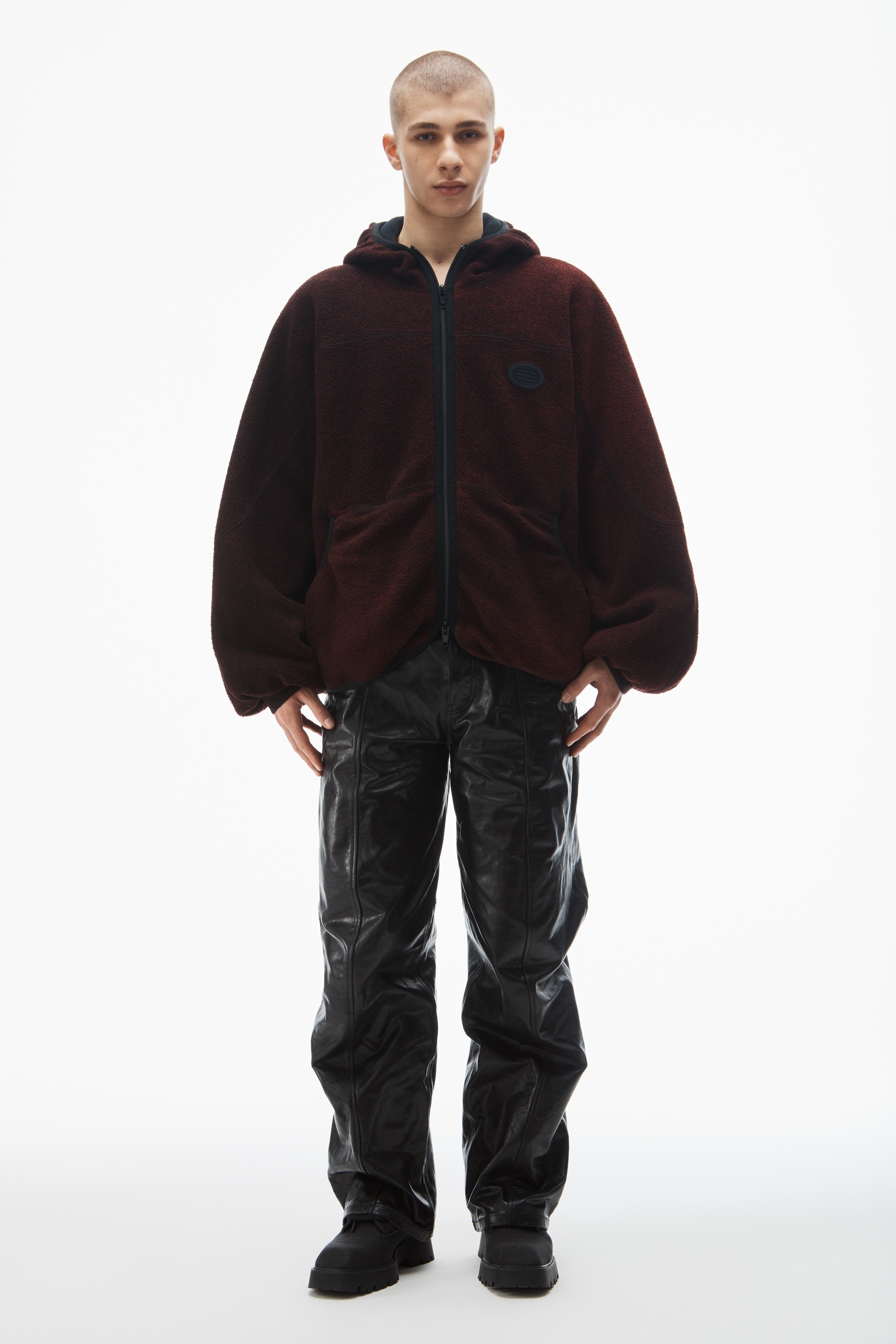 oversize zip-up hoodie in cotton - 6