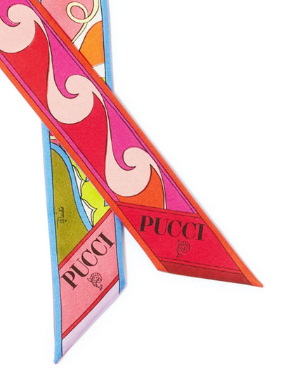 PUCCI Orchidee-print silk scarf outlook