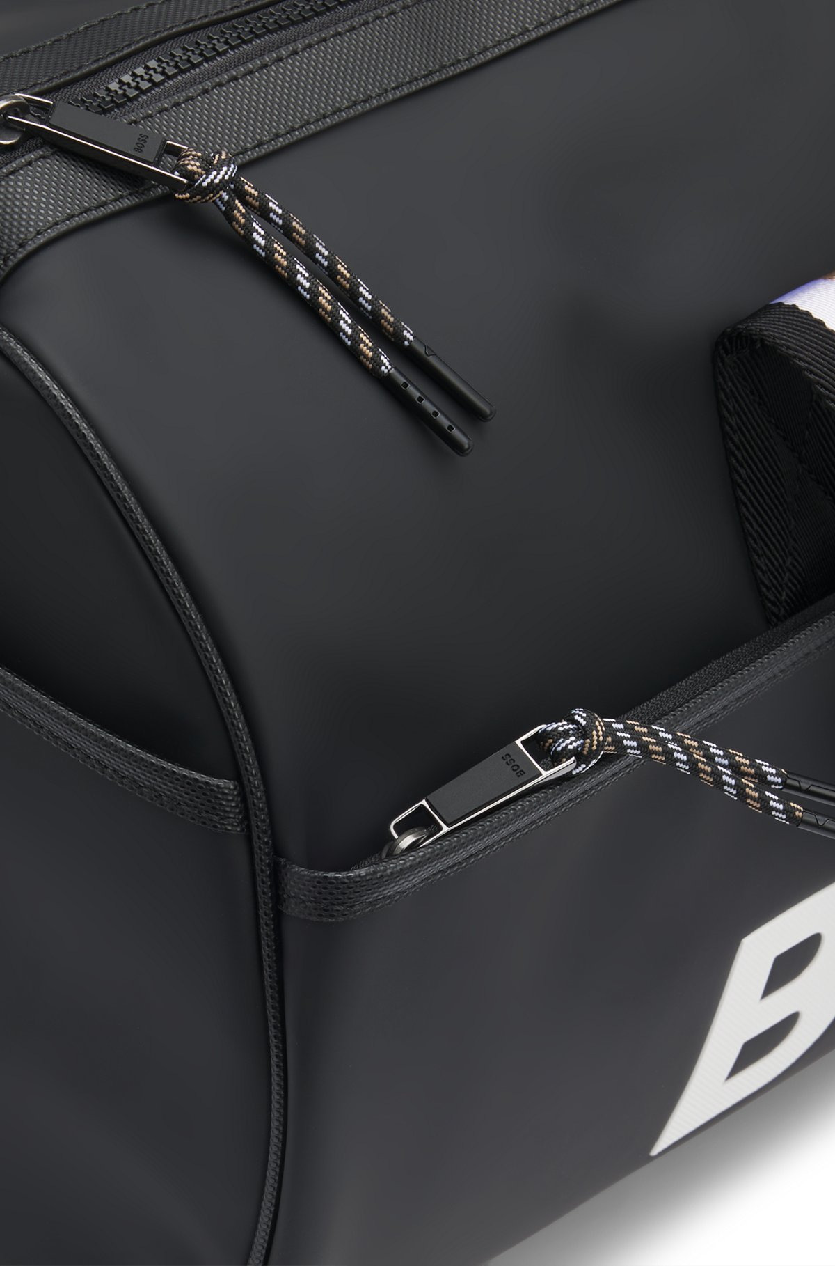 BOSS X MATTEO BERRETTINI  FAUX-LEATHER HOLDALL WITH CONTRAST LOGO - 7