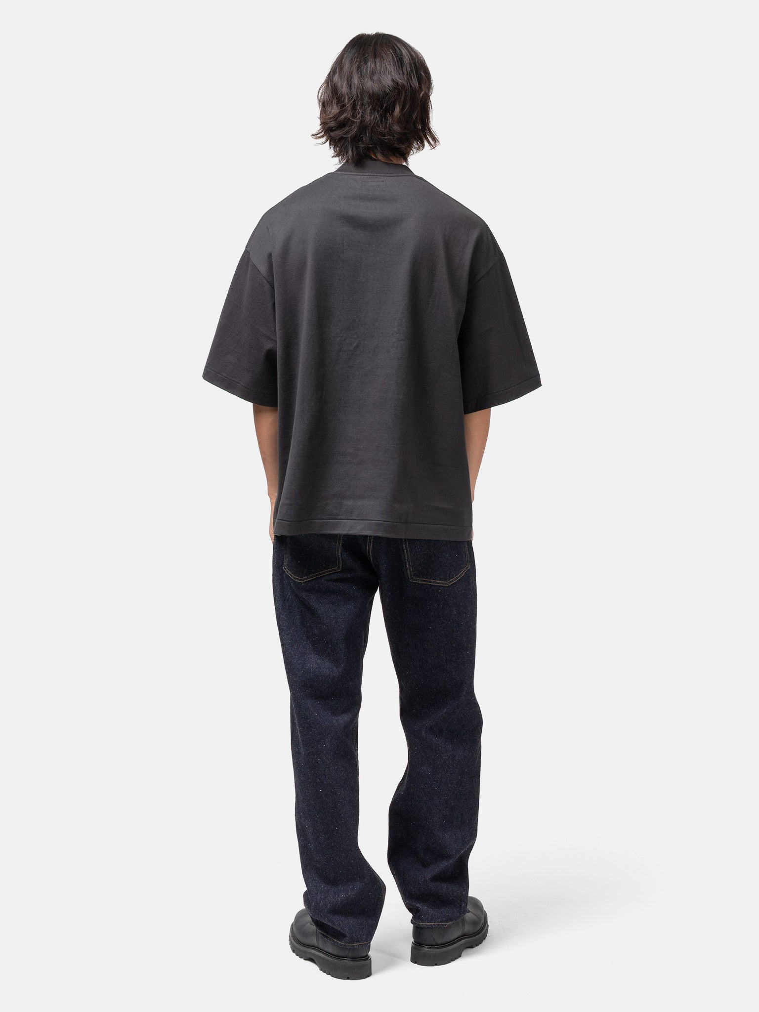 Suvin Supima Tube Half Sleeve Tee Heavy Ink Black - 3