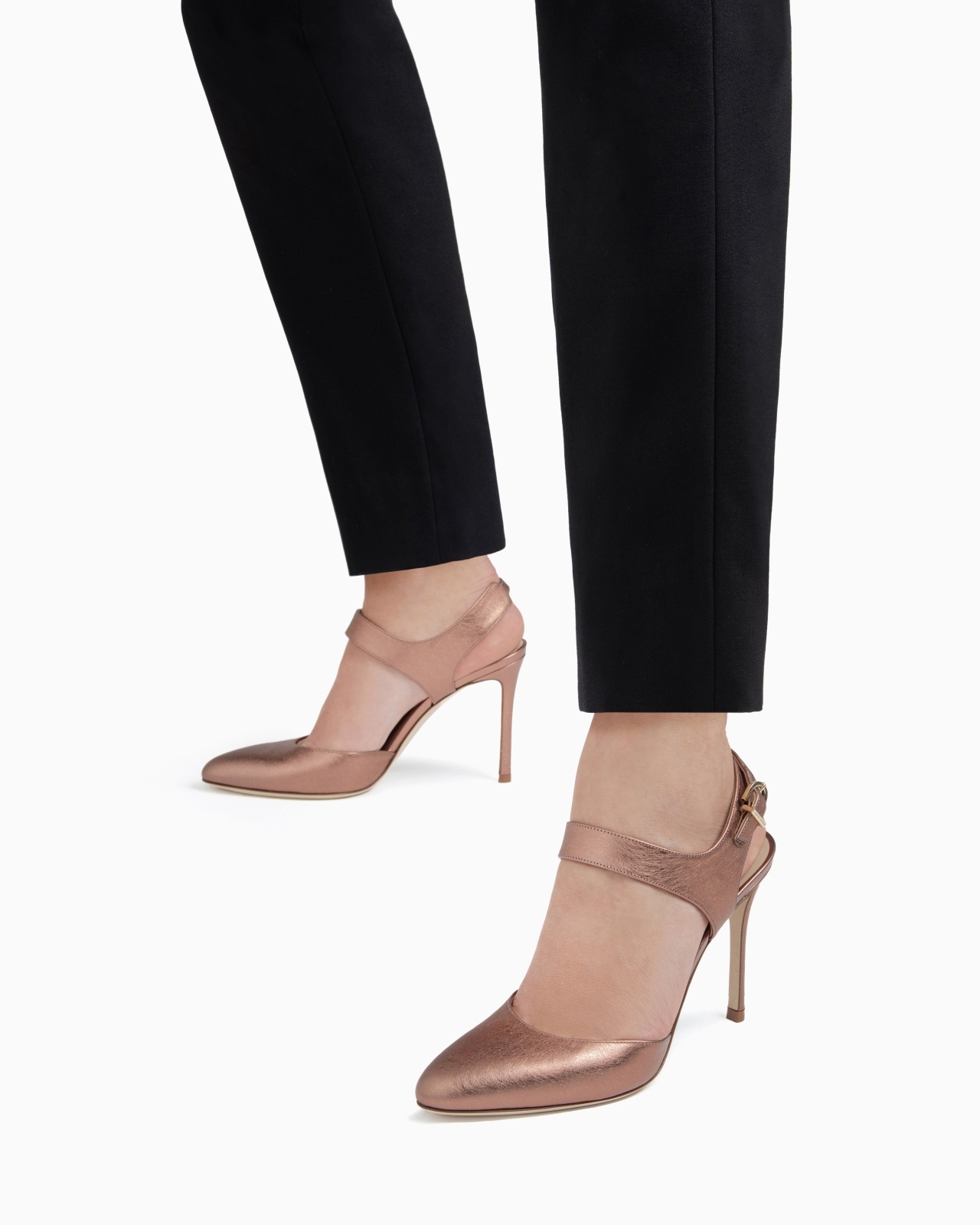 LAMÉ LEATHER COURT SHOES - 6
