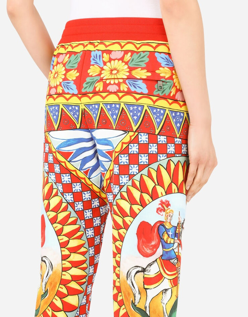 Carretto-print jersey jogging pants 5