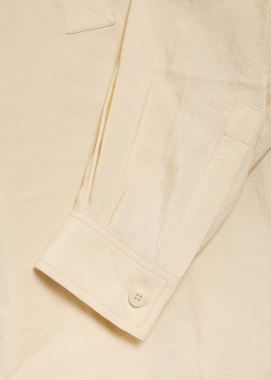 Nanushka Linka Crinkled Poplin Polo Shirt - 5