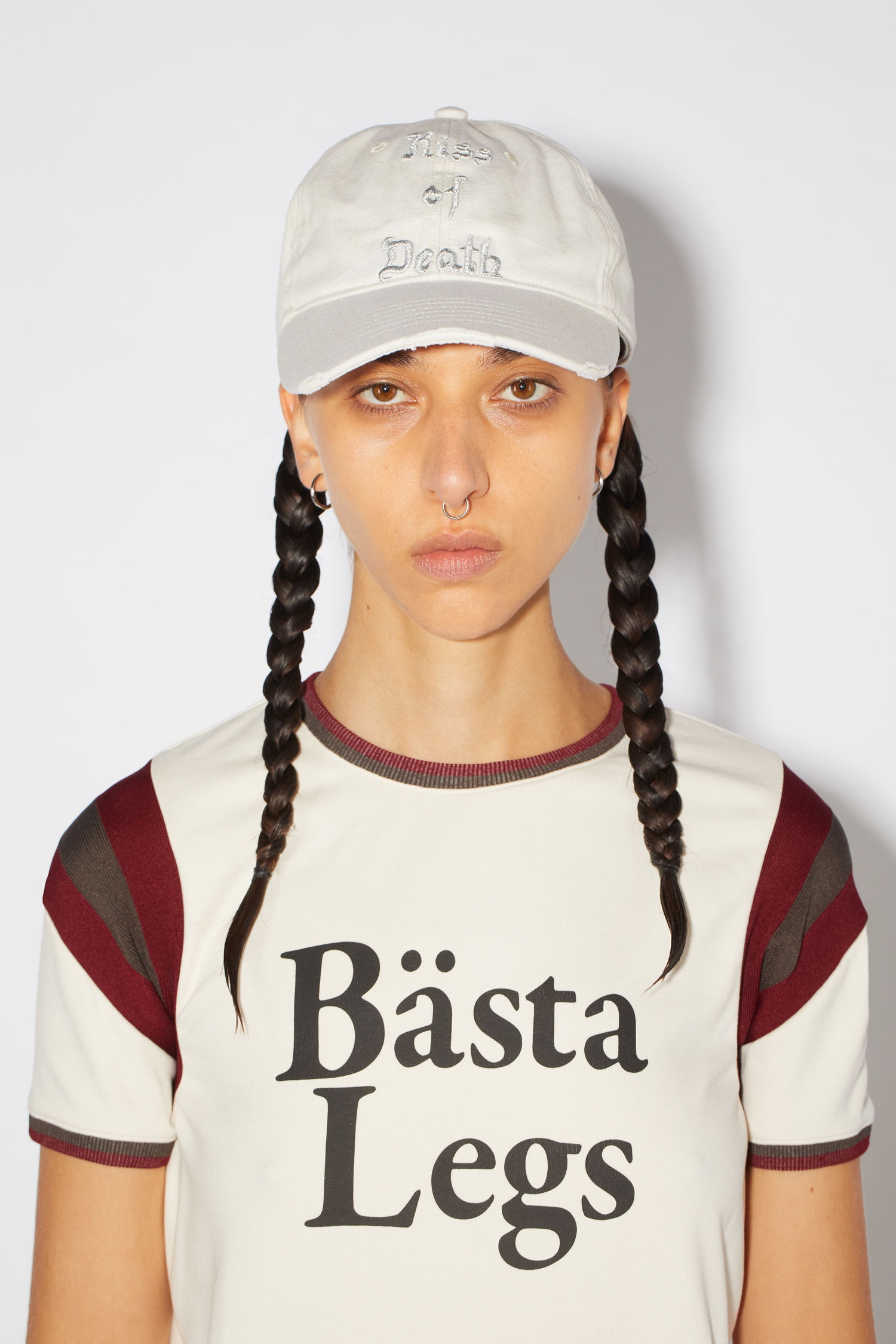 Embroidered baseball cap - Ecru beige - 4