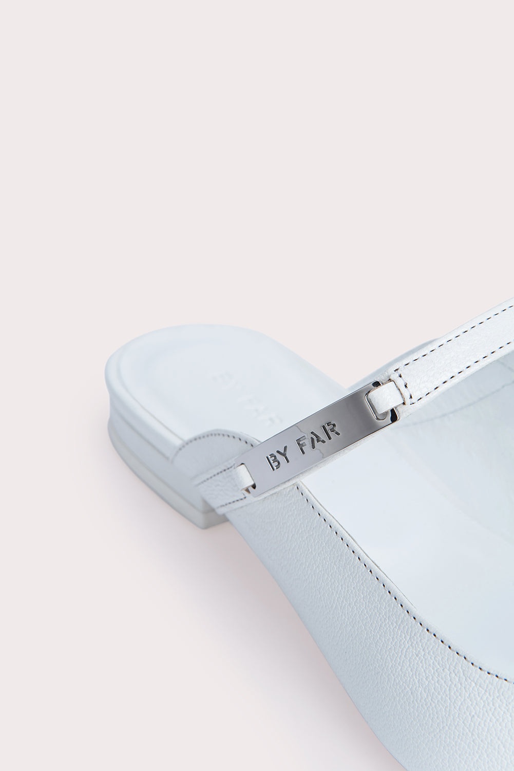 Etta White Grained Leather - 6