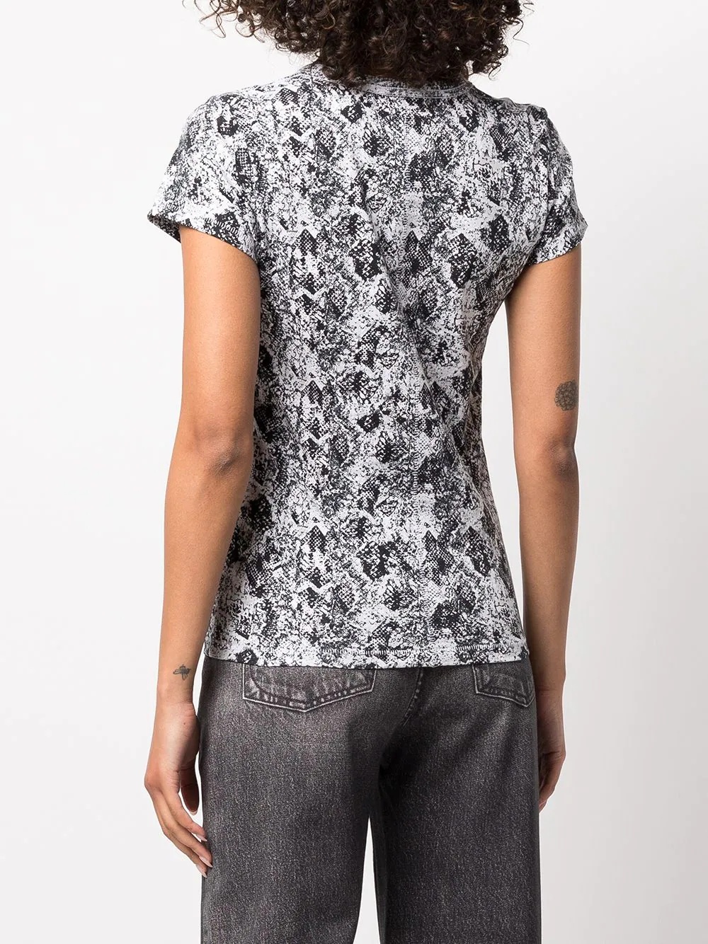 all-over snakeskin T-shirt - 4