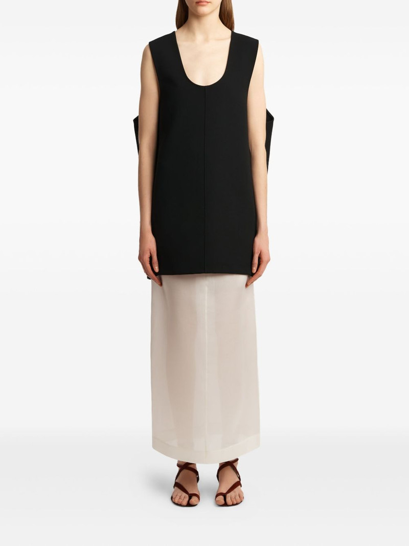 KHAITE Nyona scoop-neck sleeveless mini dress outlook
