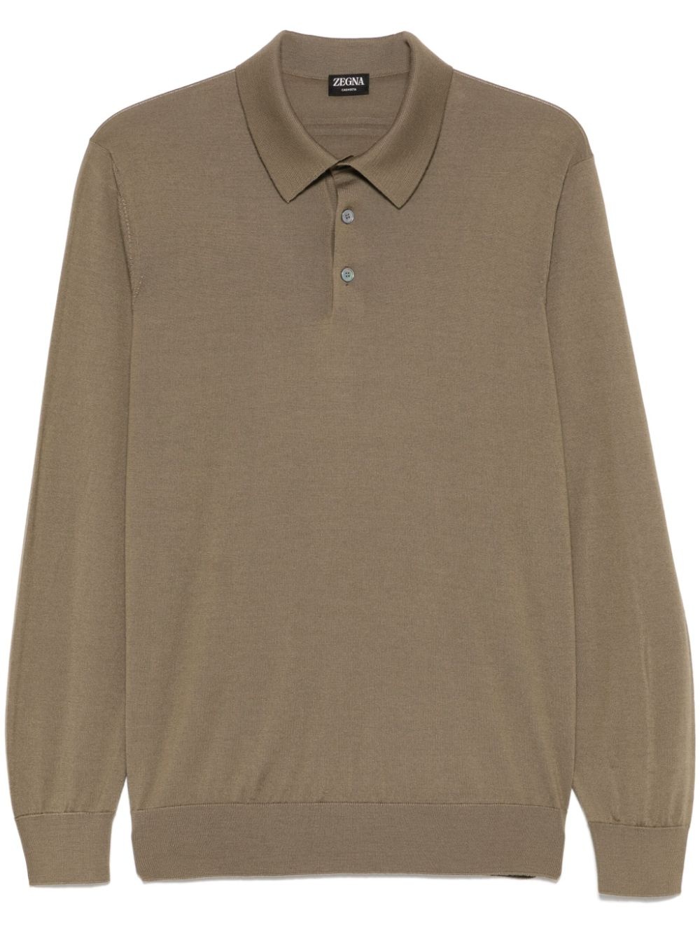 fine-knit polo shirt - 1