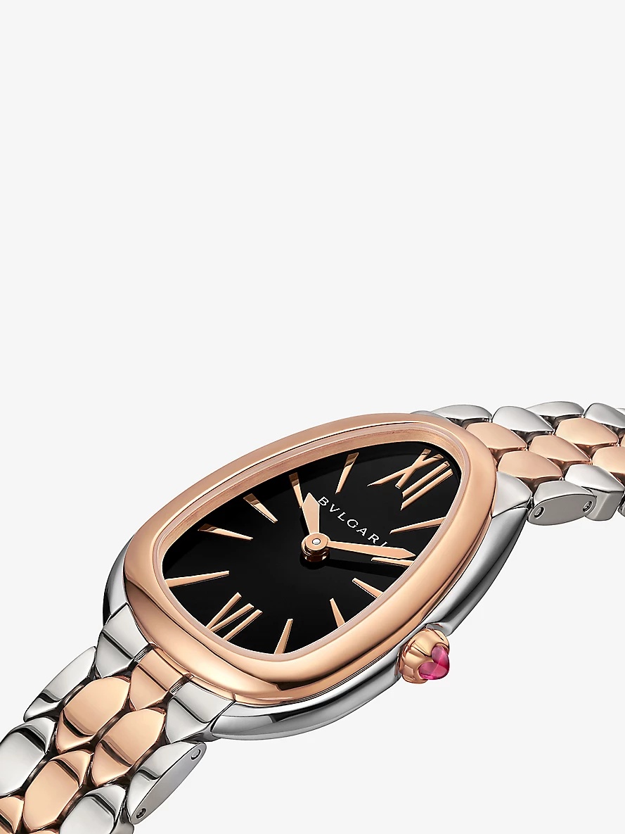 103799 Serpenti Seduttori 18ct rose-gold and stainless-steel quartz watch - 2