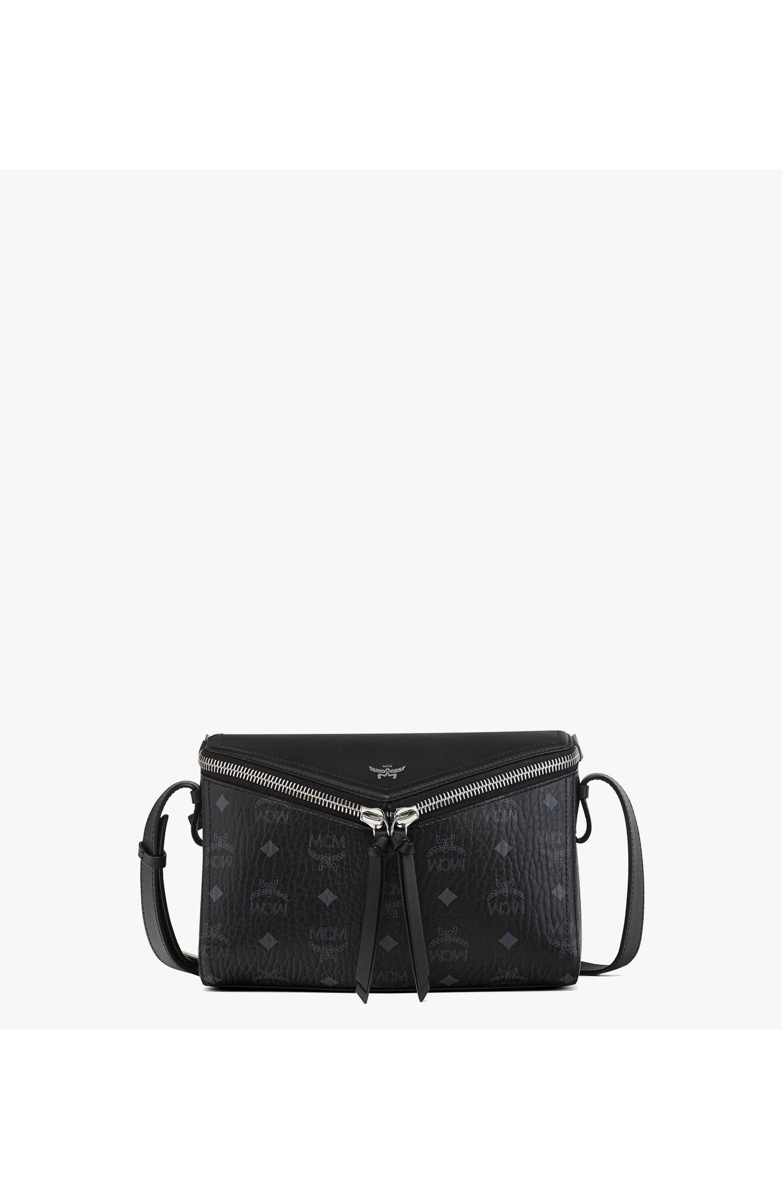 MCM Diamant 3D Shoulder Bag in Visetos Leather Mix in Black at Nordstrom - 1