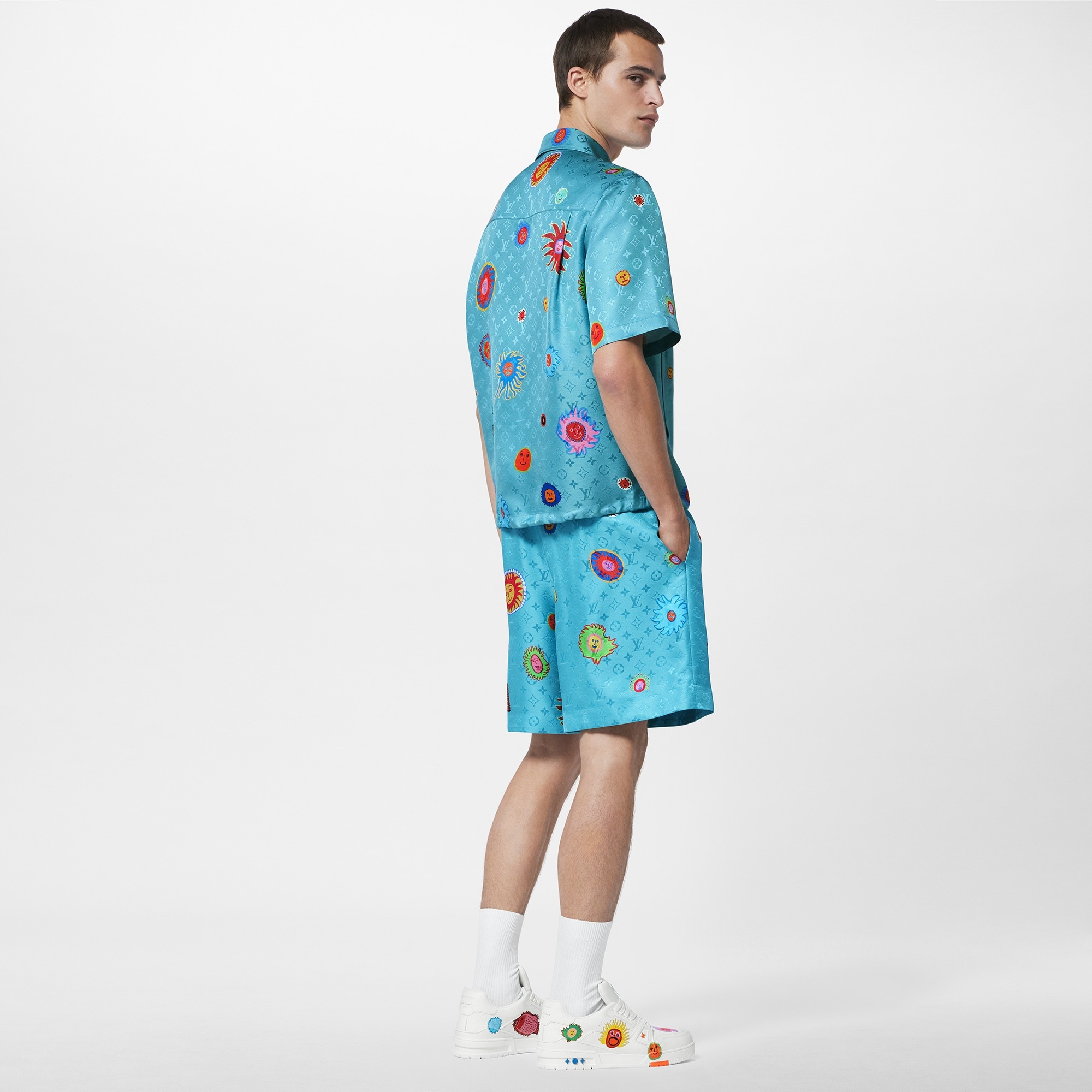 LV x YK Monogram Faces Short Sleeve Shirt - 3