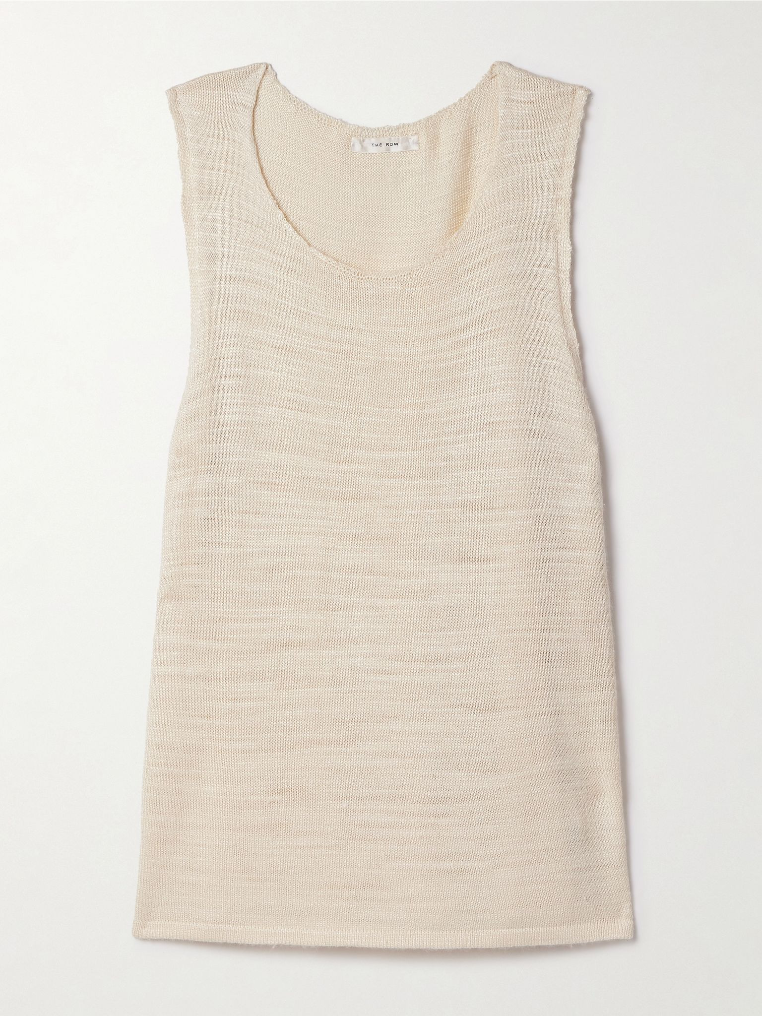 Juyah open-knit silk tank Ecru - 1