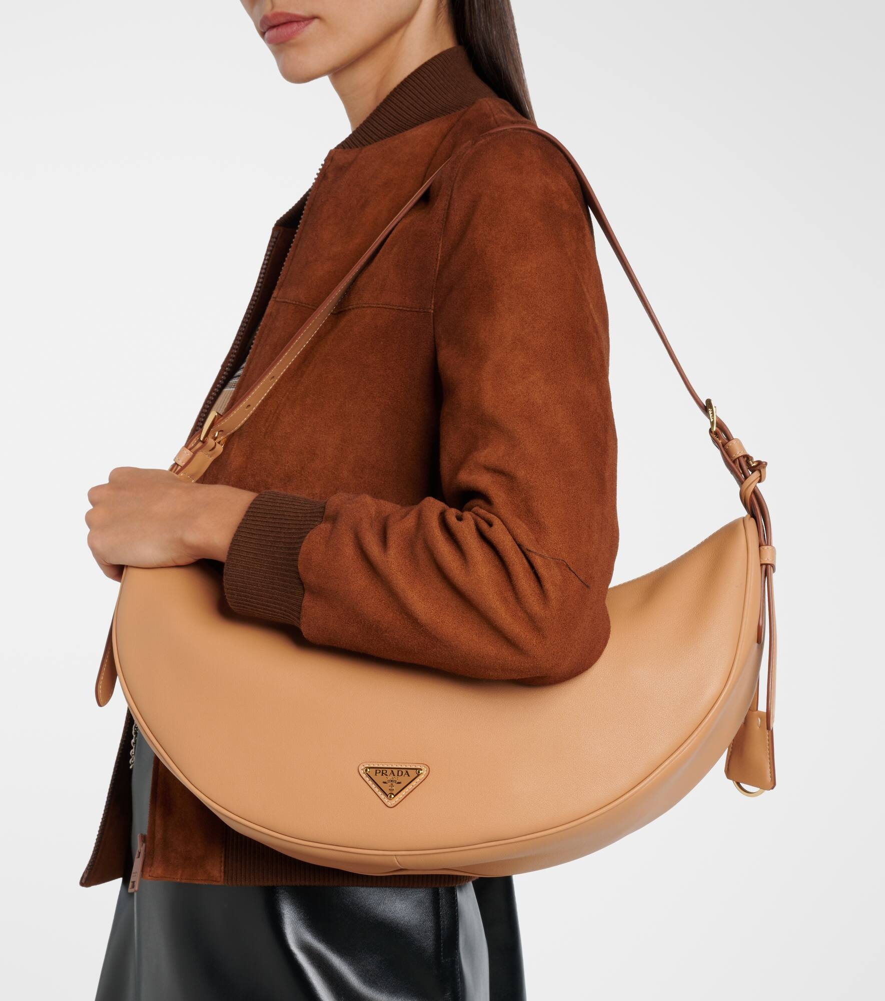 Demi-Lune Large leather shoulder bag - 2