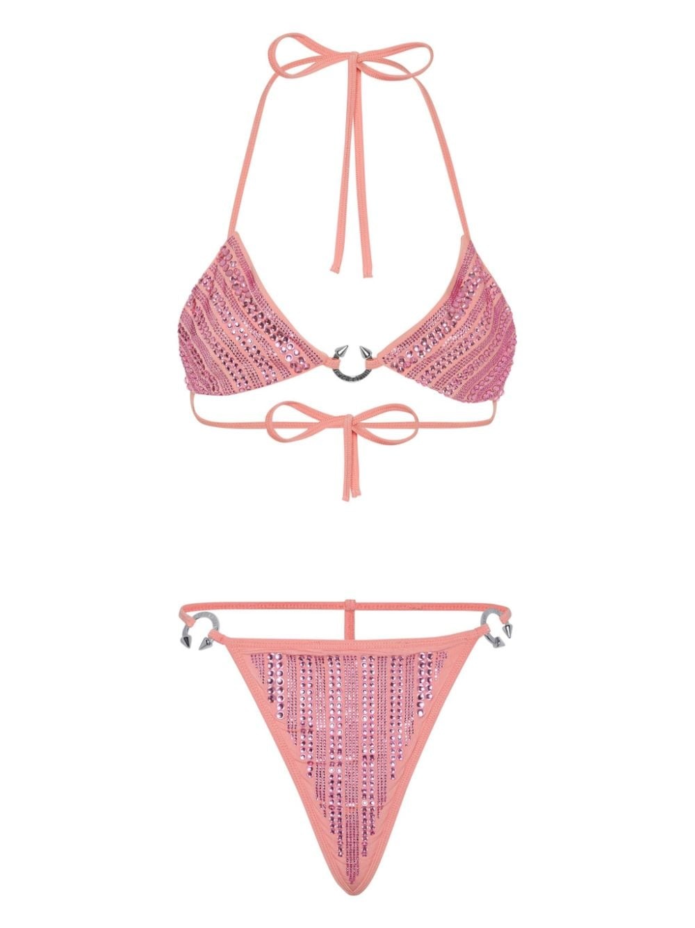 crystal-embellished bikini - 2