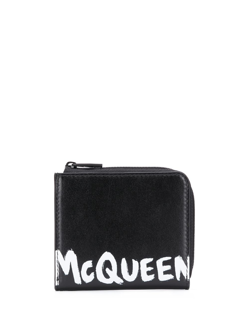 logo print zipped wallet - 1