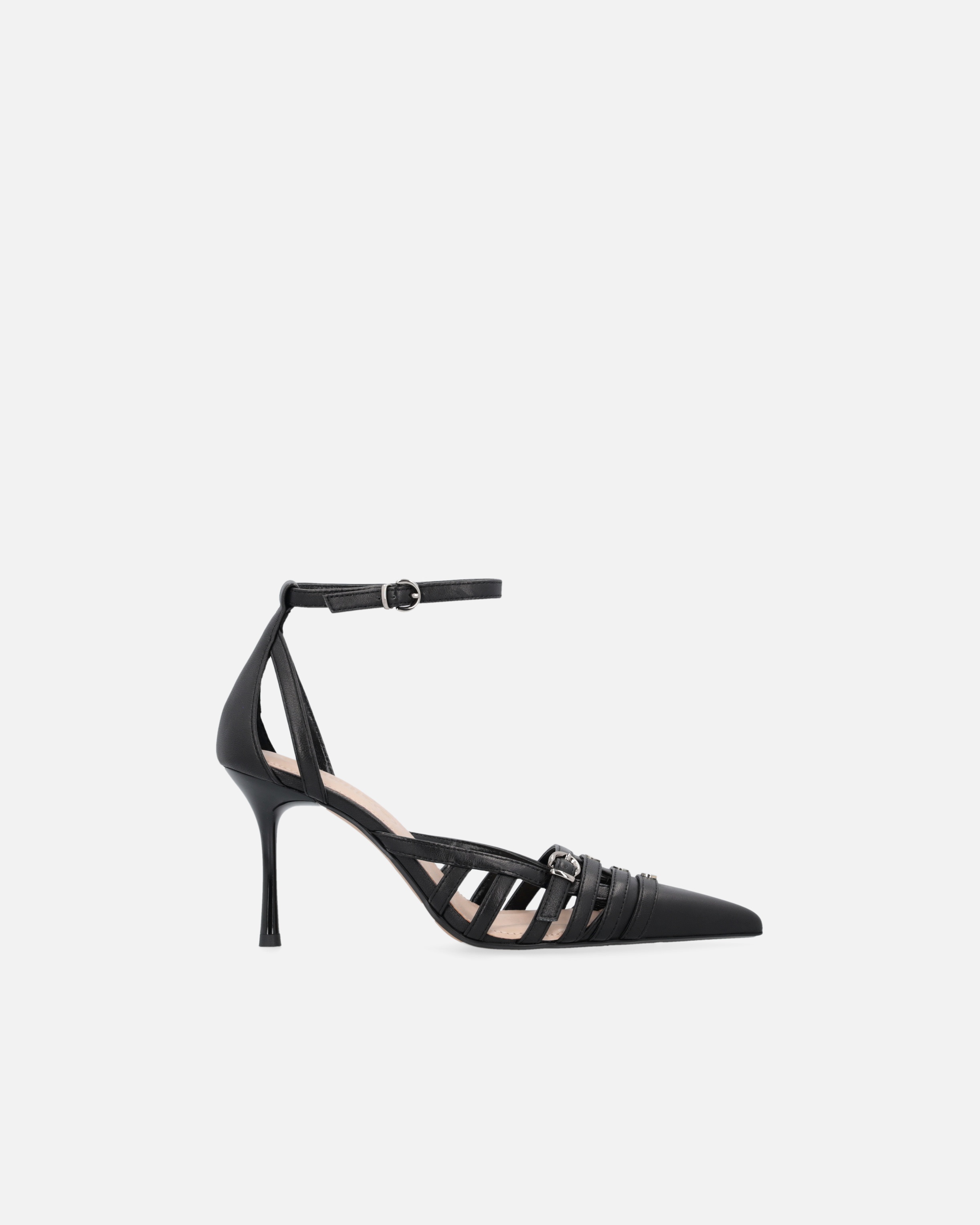 POINTED-TOE PUMPS WITH HEEL AND STRAP - 1