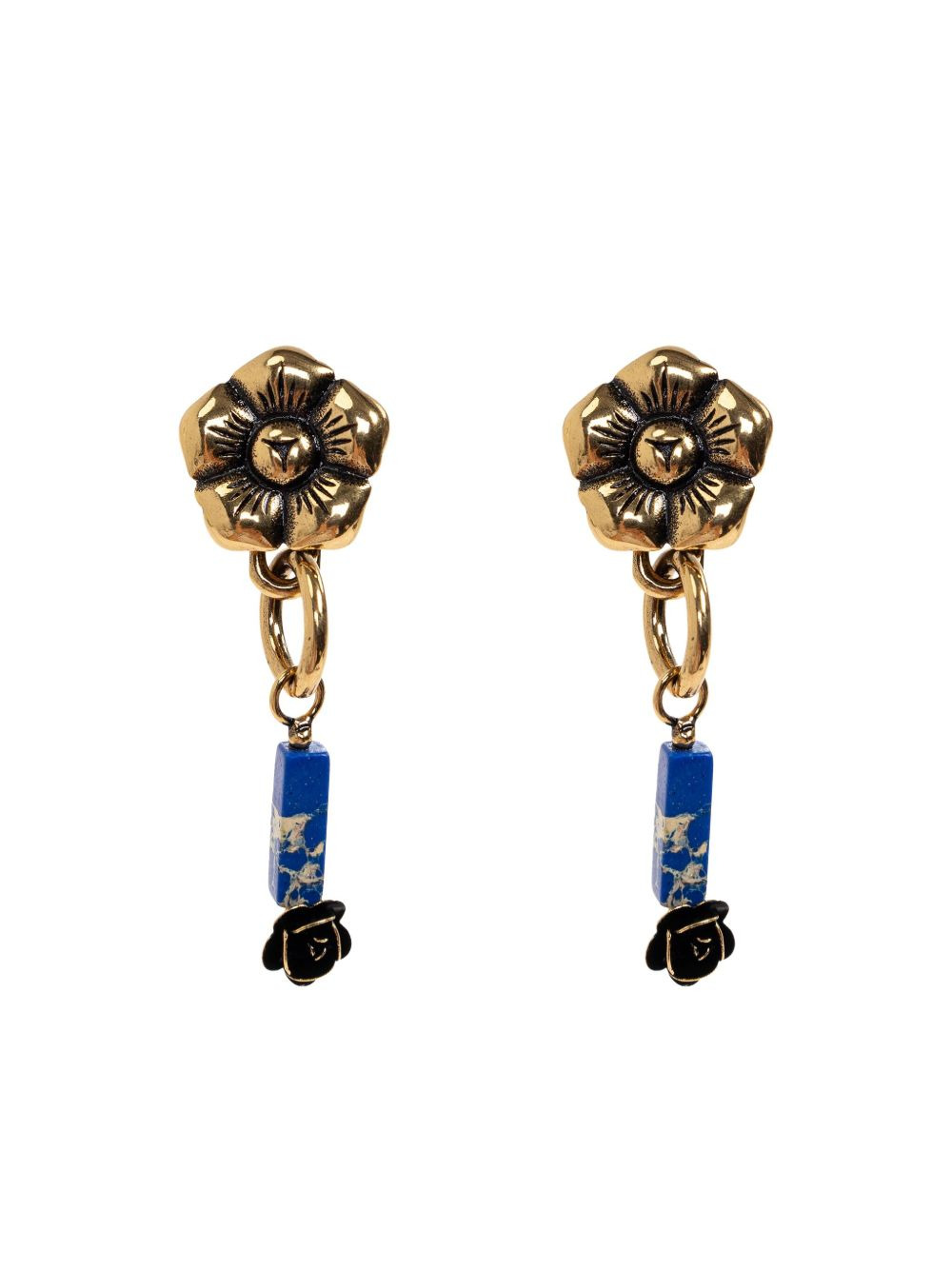 flower-embellished earrings - 3