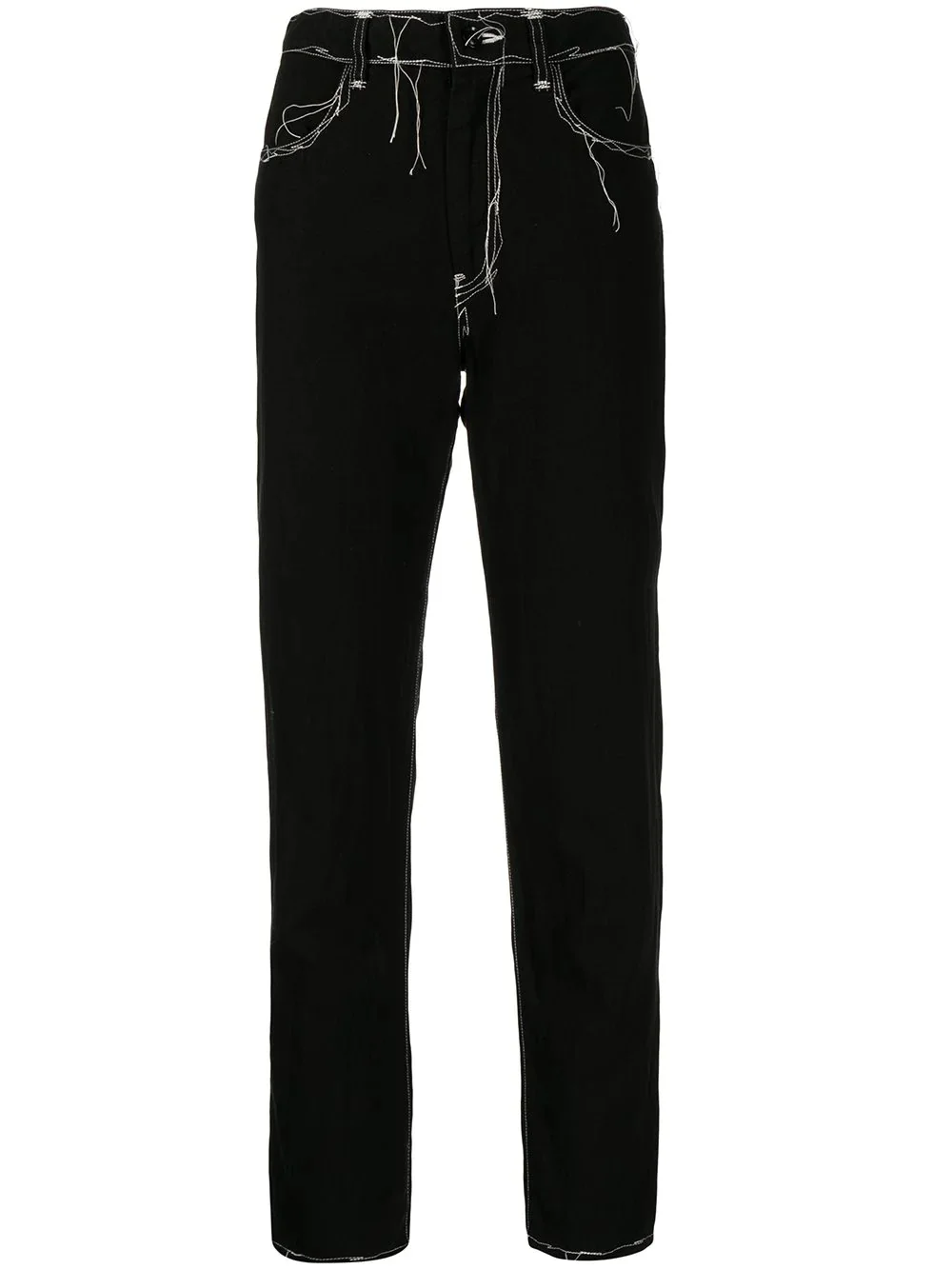 contrast-stitch jeans - 1