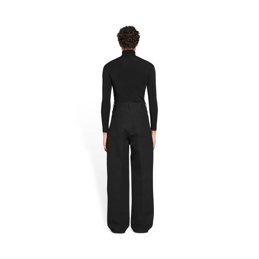 Baggy Tailored Pants in Black - 4