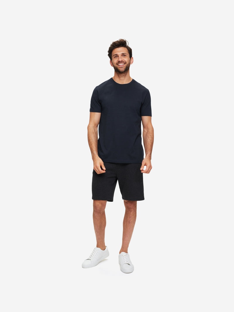Men's T-Shirt Ramsay 2 Pique Cotton Tencel Navy - 3