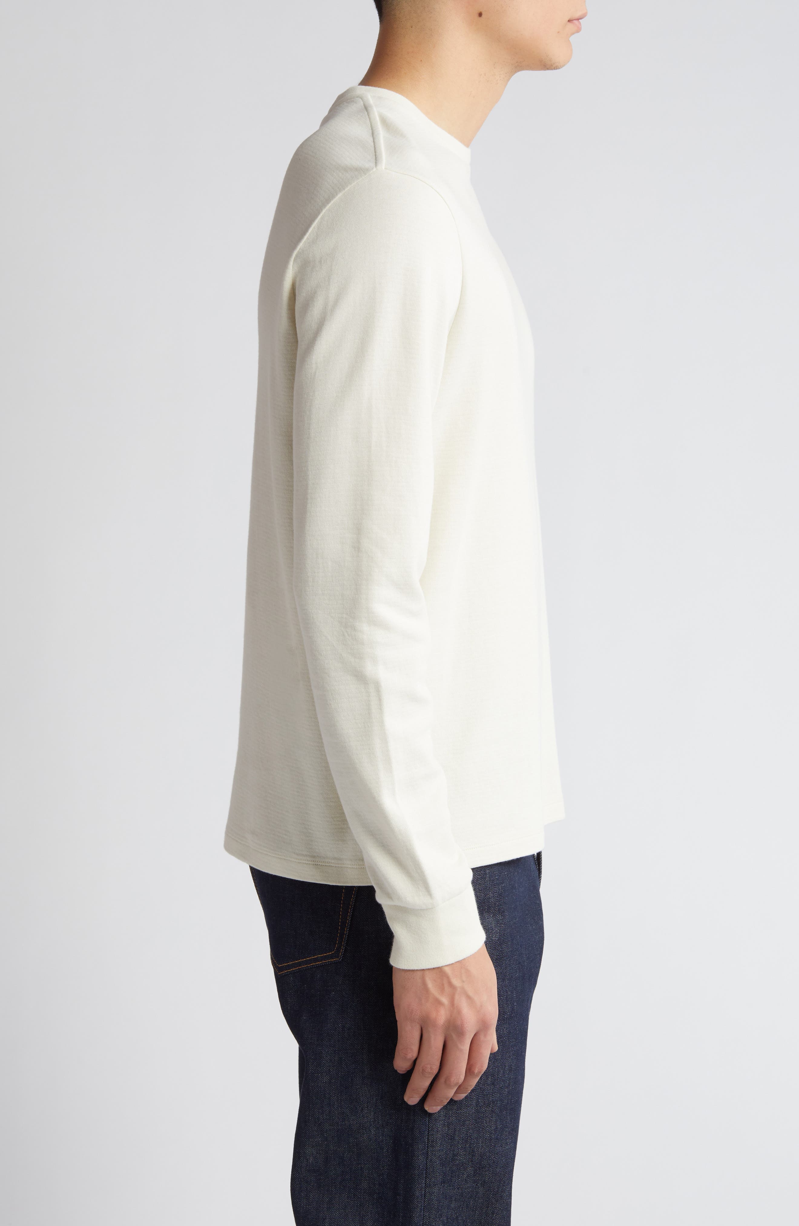 Duo Fold Long Sleeve Cotton T-Shirt - 3