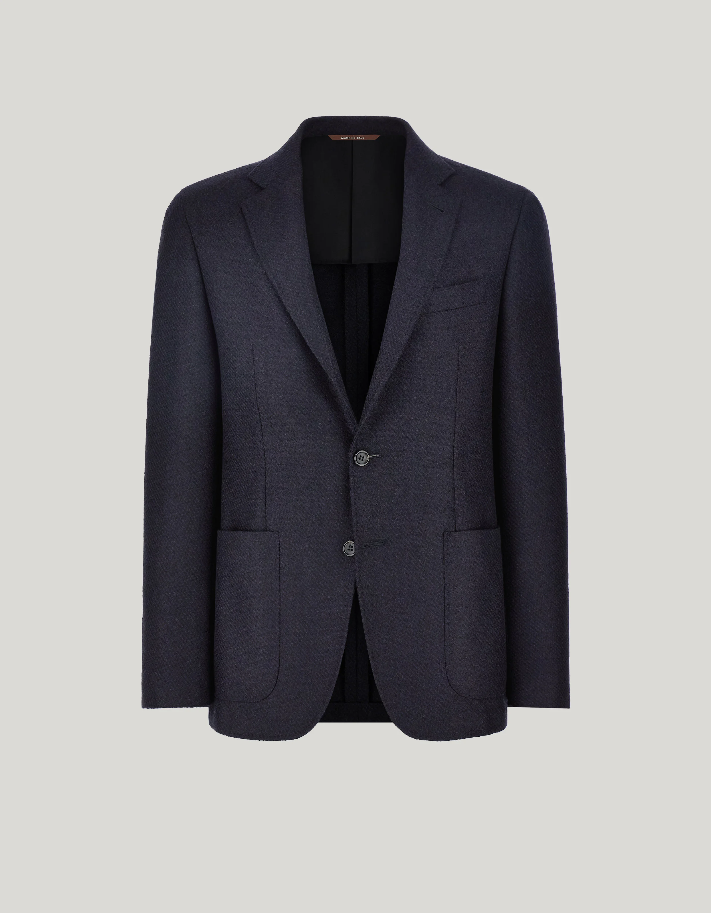 KEI NAVY BLUE MODERN-FIT JACKET IN WOOL BLEND - 1