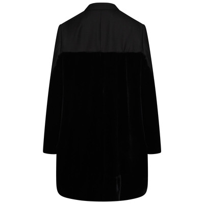 Junya Watanabe Wool Blazer With Faux-Fur Cape in Black outlook