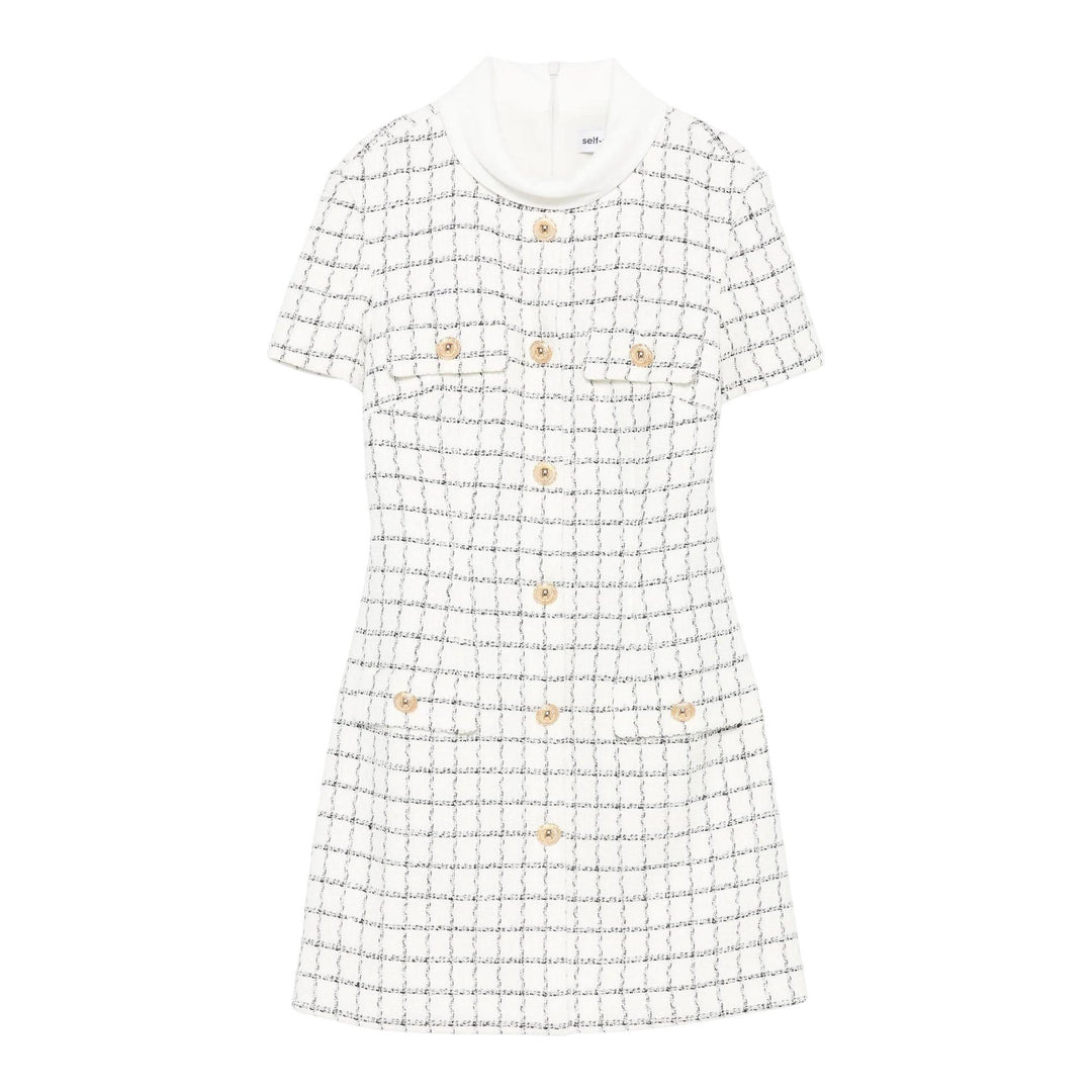Check Boucle Mini Dress - 1