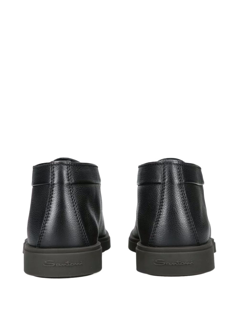 Santoni leather slip-on loafers outlook