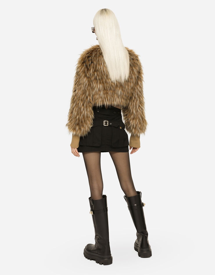 Short faux fur jacket - 3
