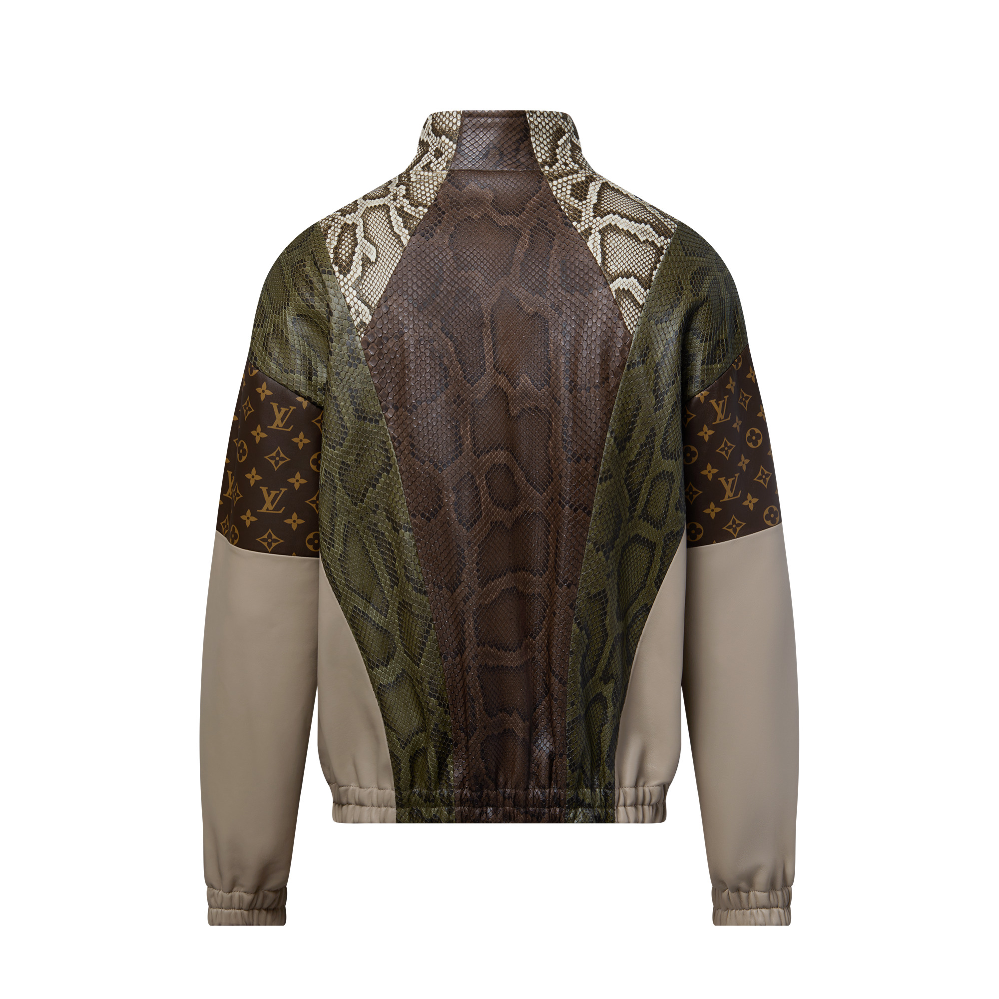 Python Mix Leather Tracksuit Top - 3