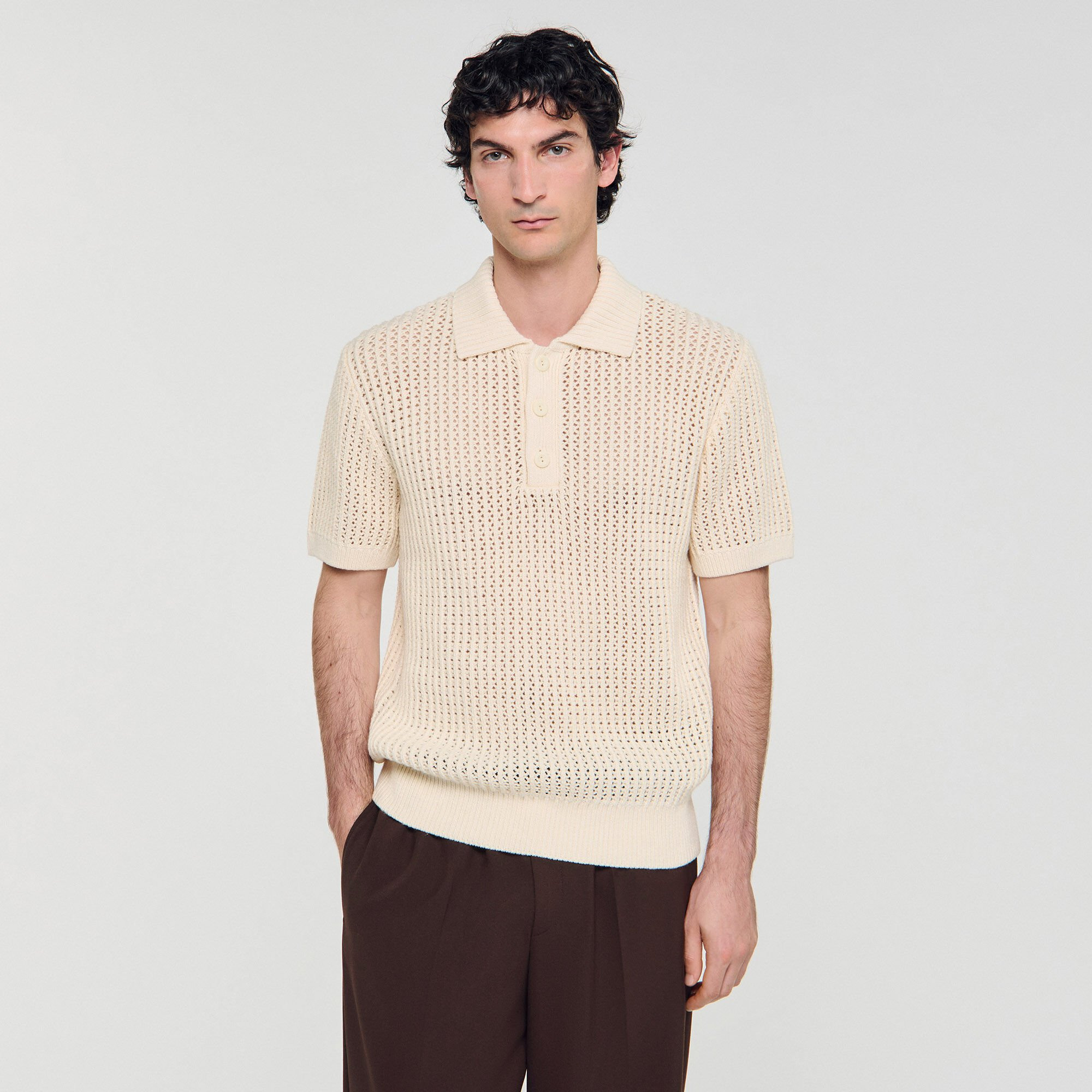 COTTON POLO SHIRT WITH POLO COLLAR - 4
