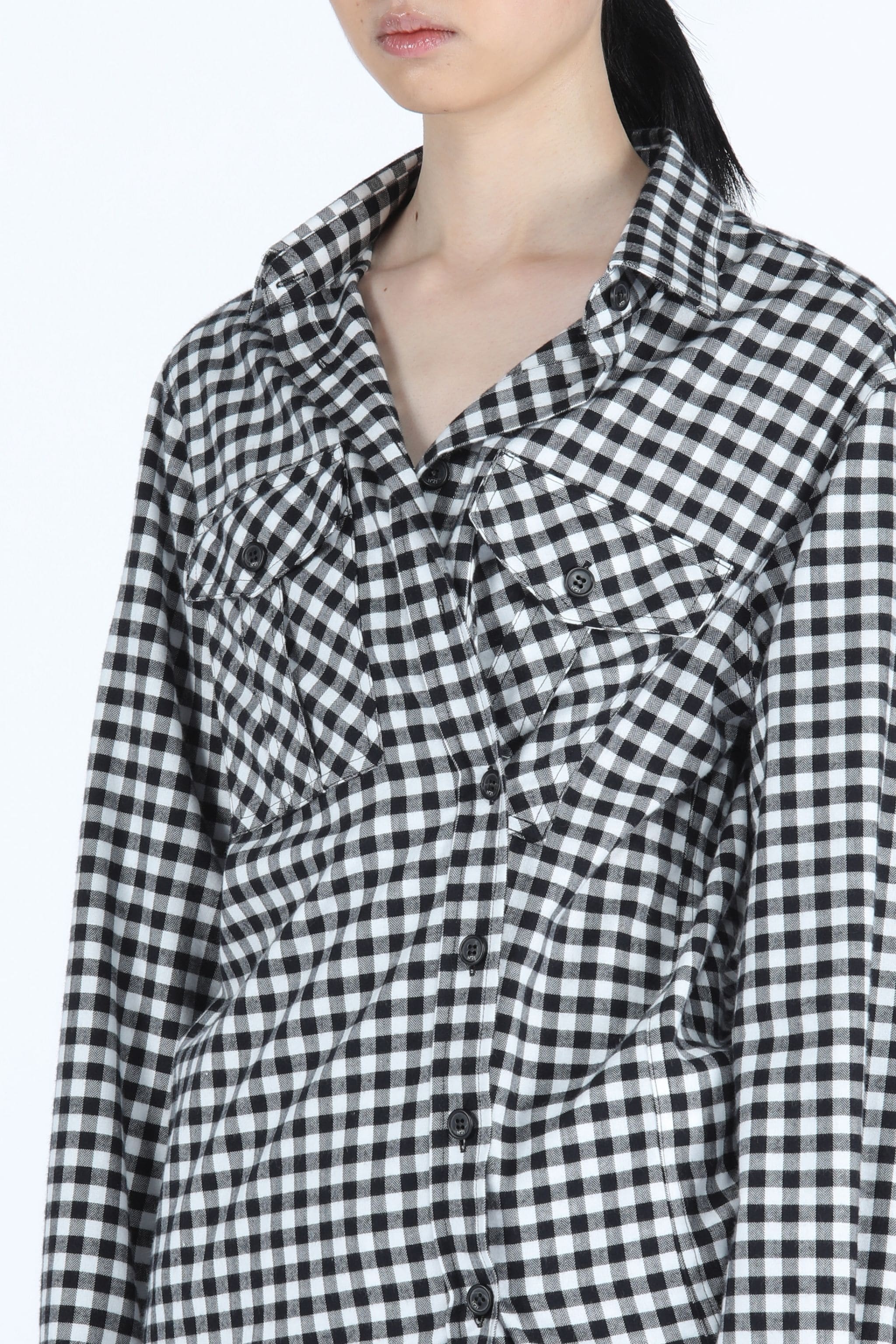 CRYSTAL-EMBELLISHED CHECKED COTTON SHIRT - 5