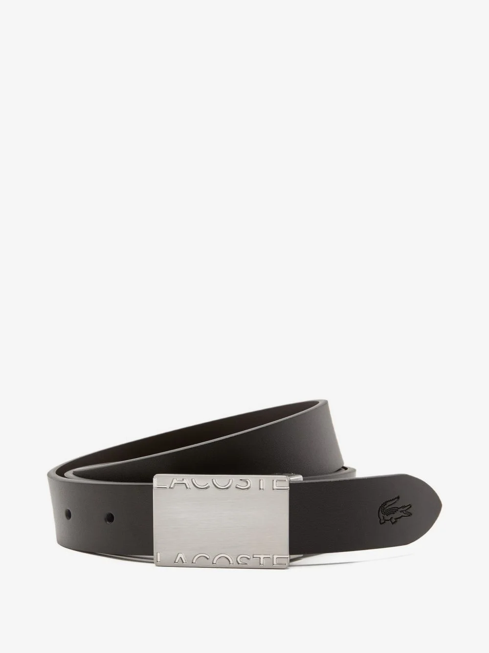 buckle-logo leather belt - 1