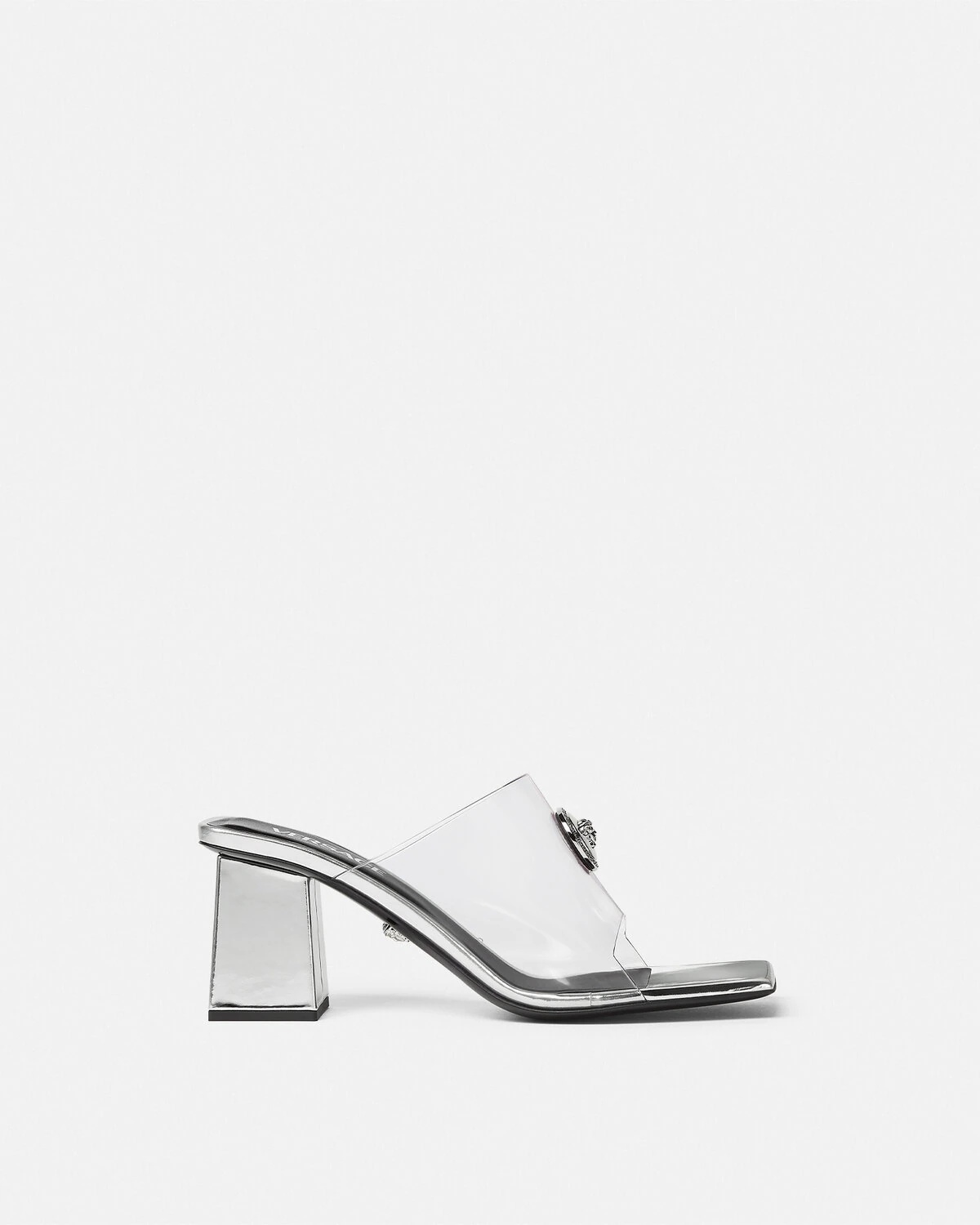 Medusa Buckle Transparent Sandals - 1