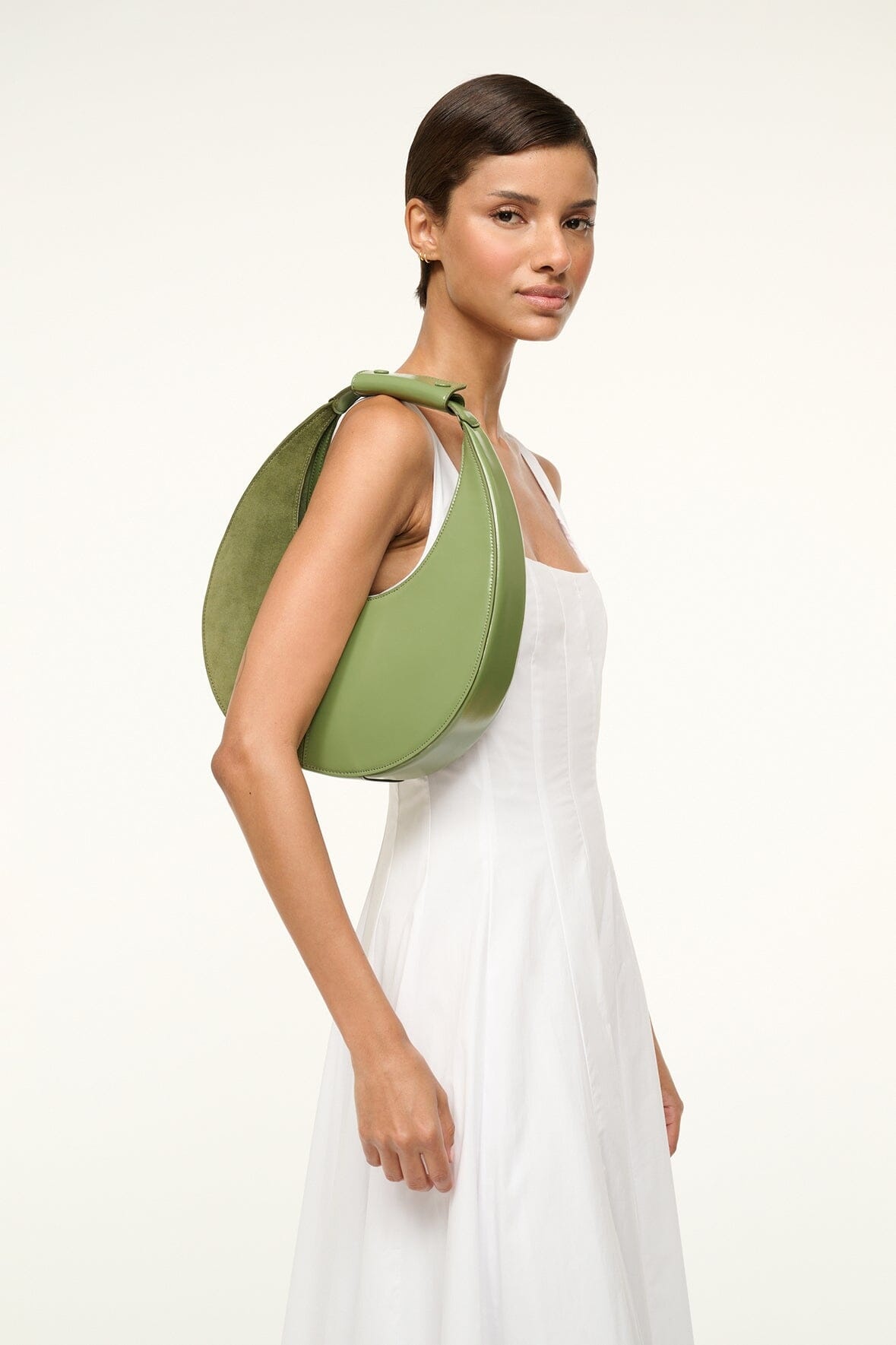 STAUD MOON SPLIT TOTE BAG AVOCADO - 4