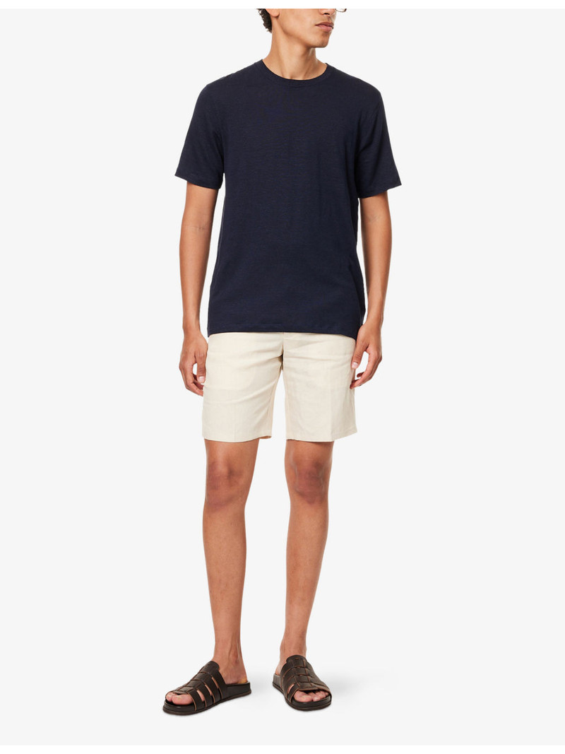 ORLEBAR BROWN OB Standard-T Crewneck Stretch-Linen Shirt outlook