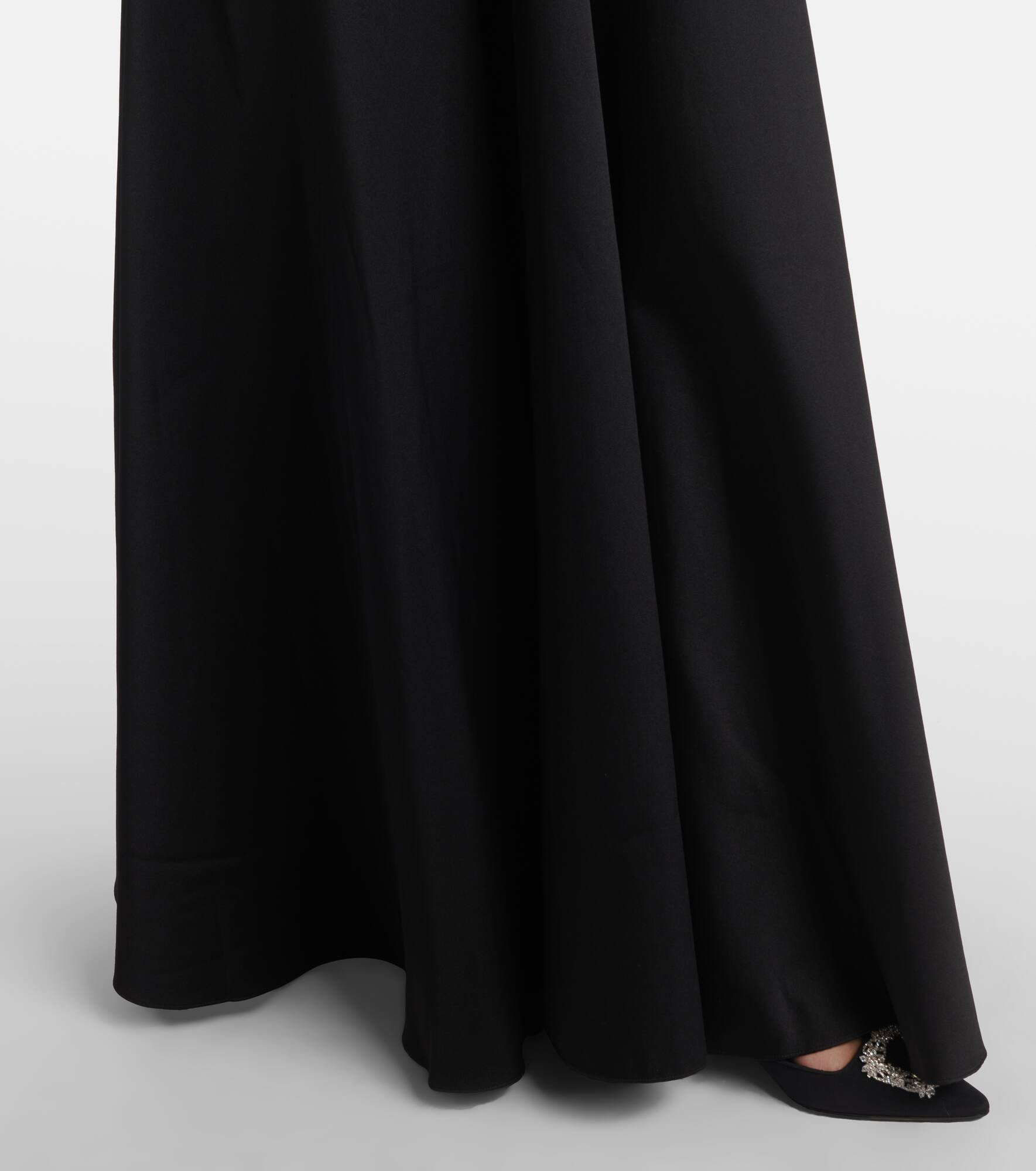 Pleated taffeta corset gown - 6