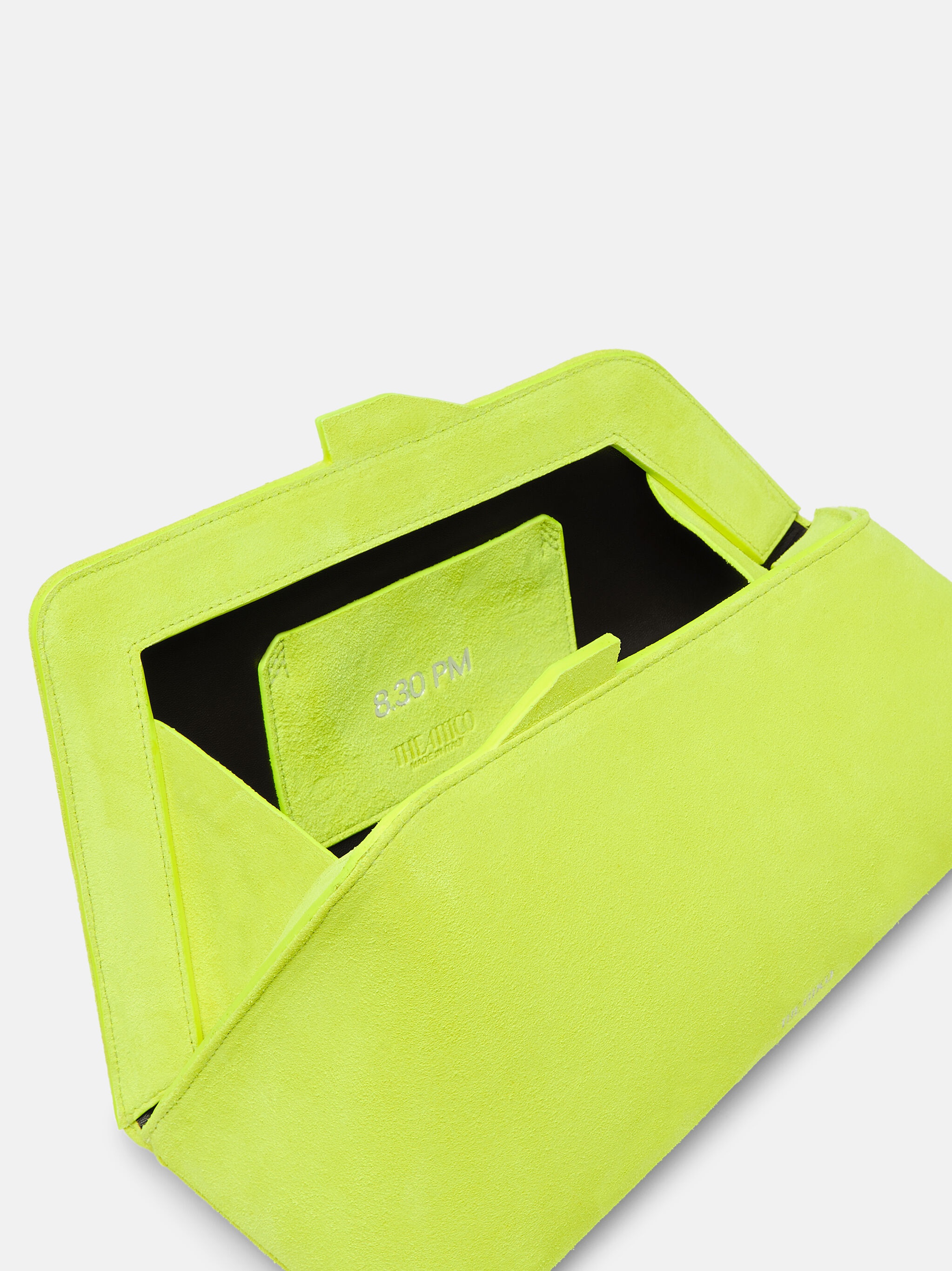''8.30PM'' FLUO YELLOW OVERSIZED CLUTCH - 3