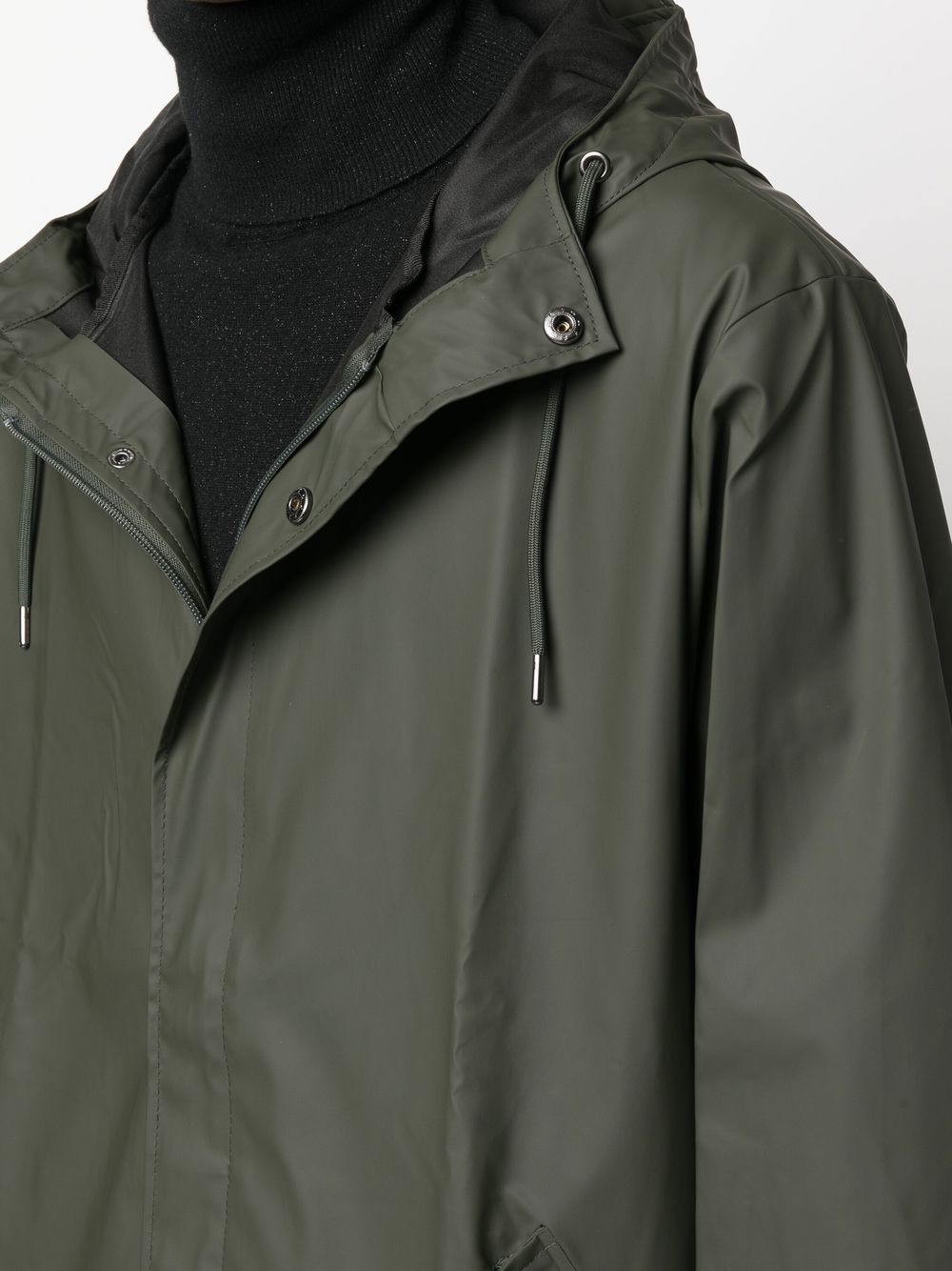 drawstring hooded raincoat - 6