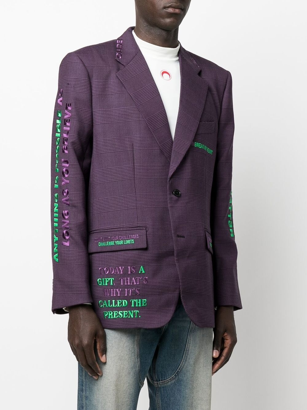 Hidden Message tailored blazer - 4