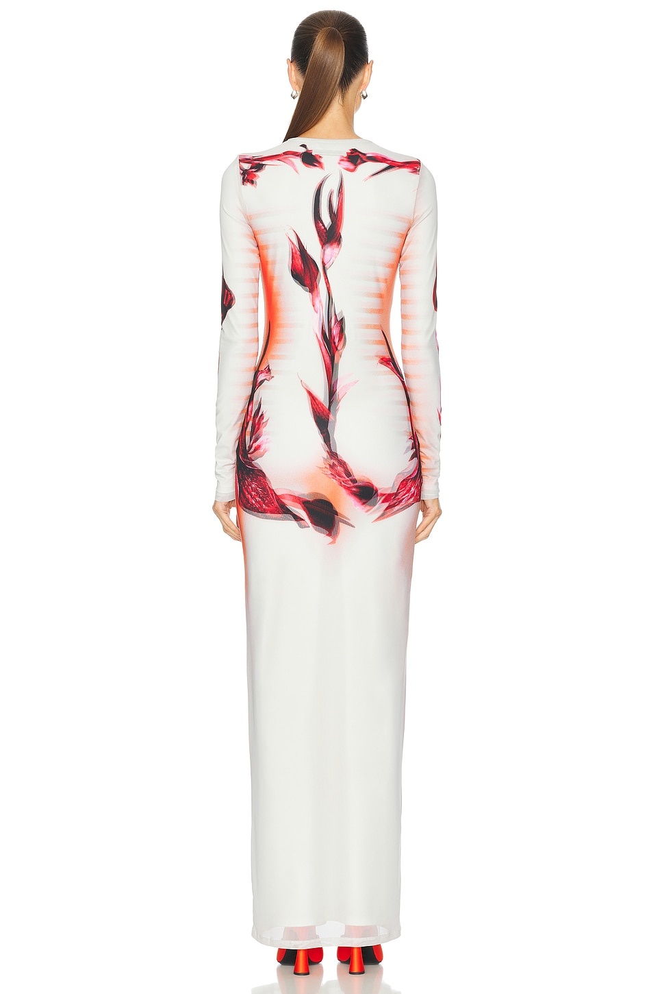 Flower Body Morphing Mariniere Long Dress - 4