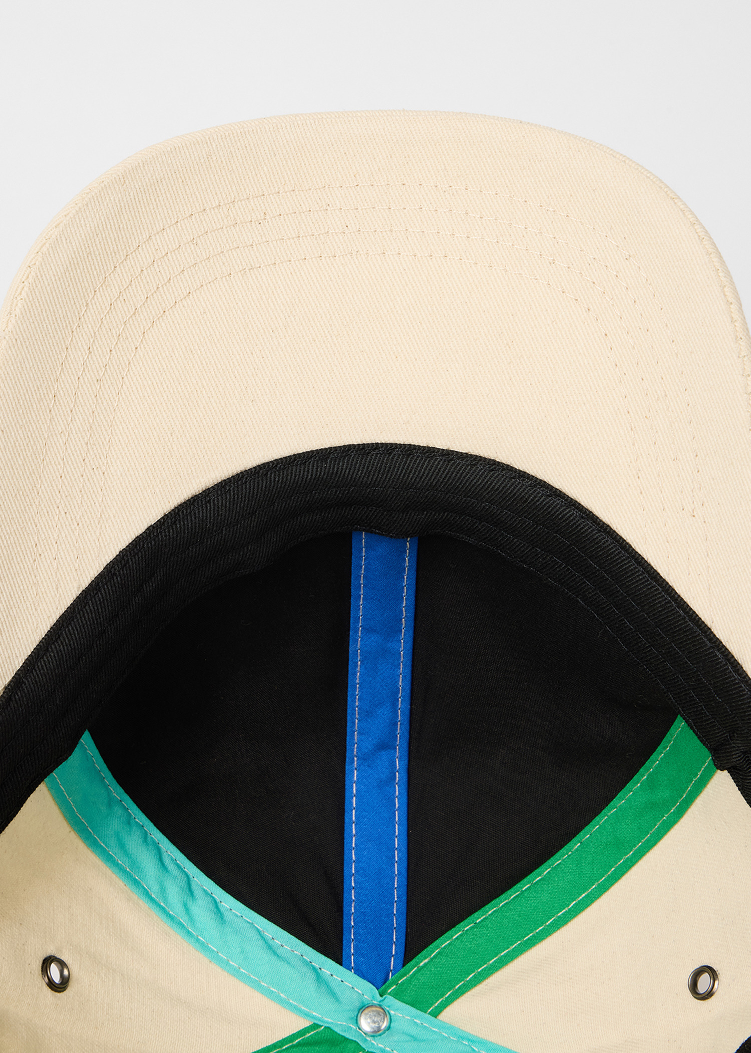Ecru Cotton-Twill Quote Cap - 5