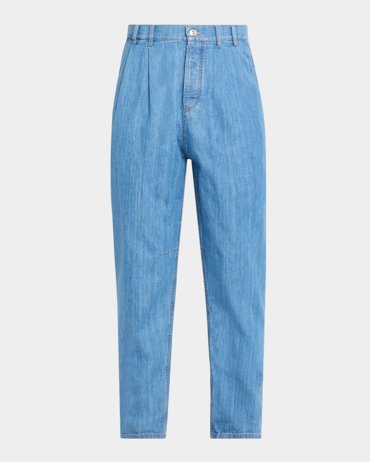 Denim Mid-Rise Tapered-Leg Pants - 1