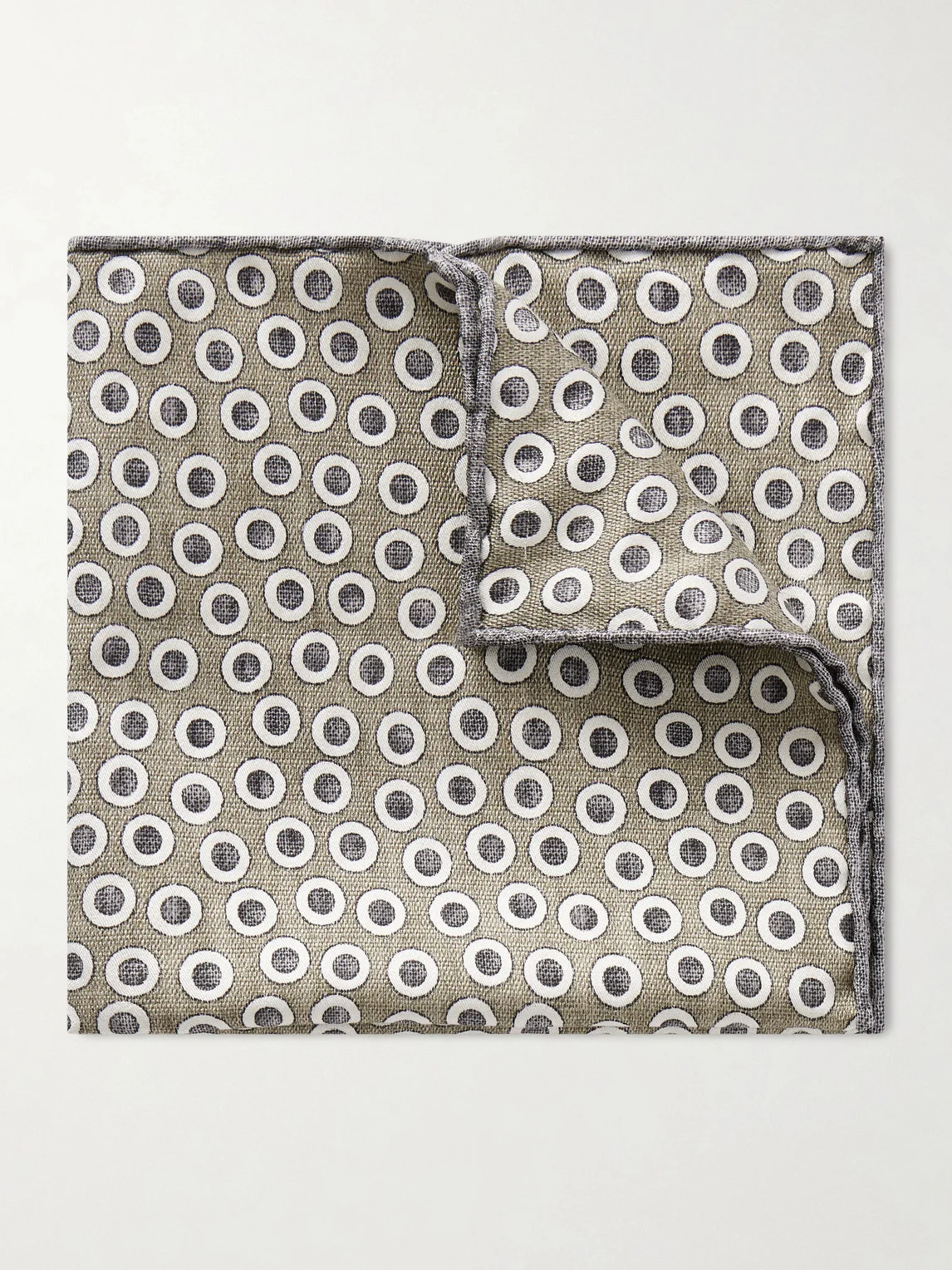 Polka-Dot Silk Pocket Square - 1