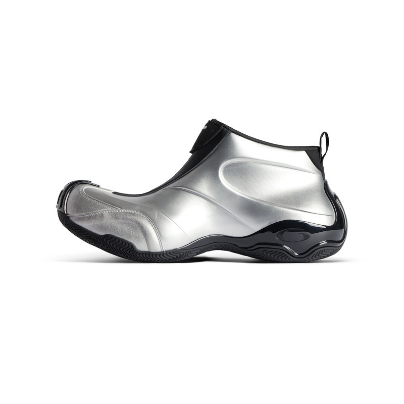 BALENCIAGA Men's Basketball Sneaker  in Silver/black outlook