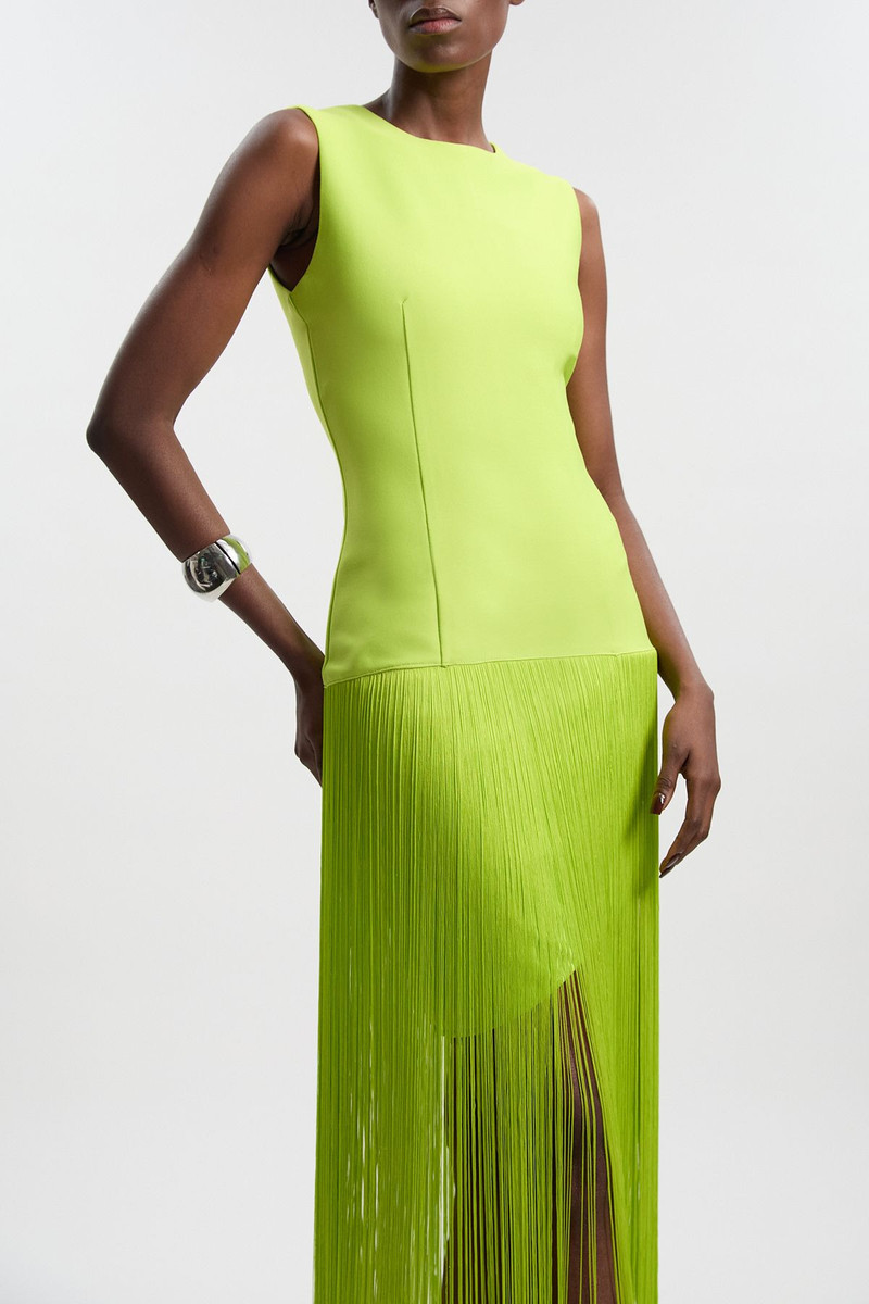 KAREN MILLEN Figure Form Bandage Tassel Hem Knitted Dress outlook